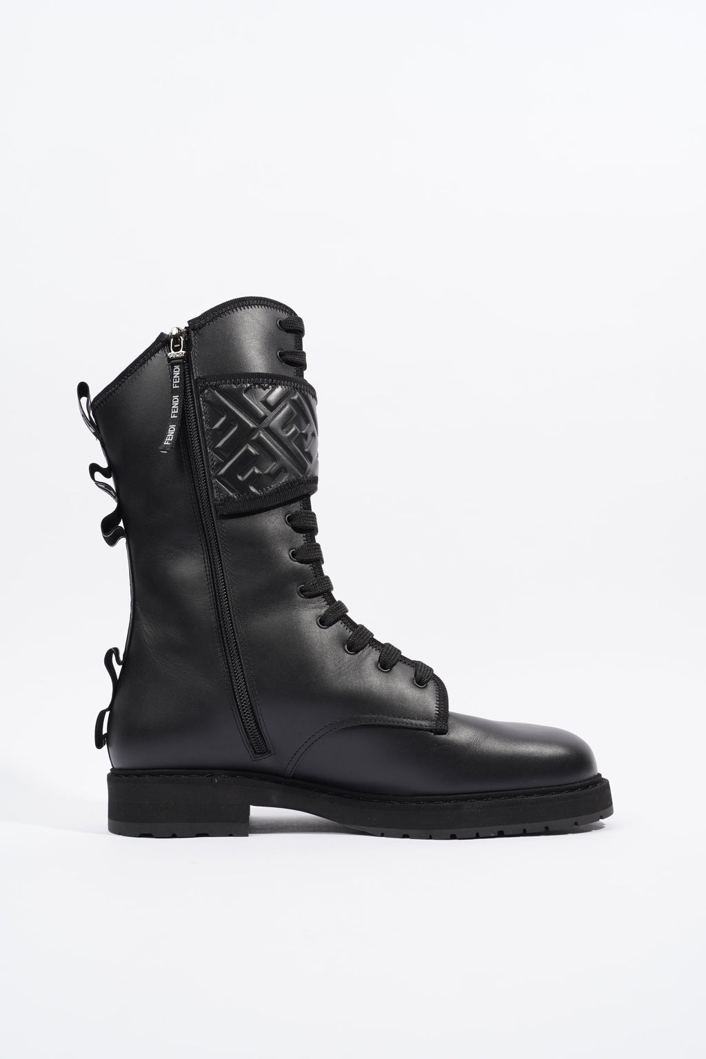 Fendi Womens Biker Boot Black Leather EU 39 / UK 6