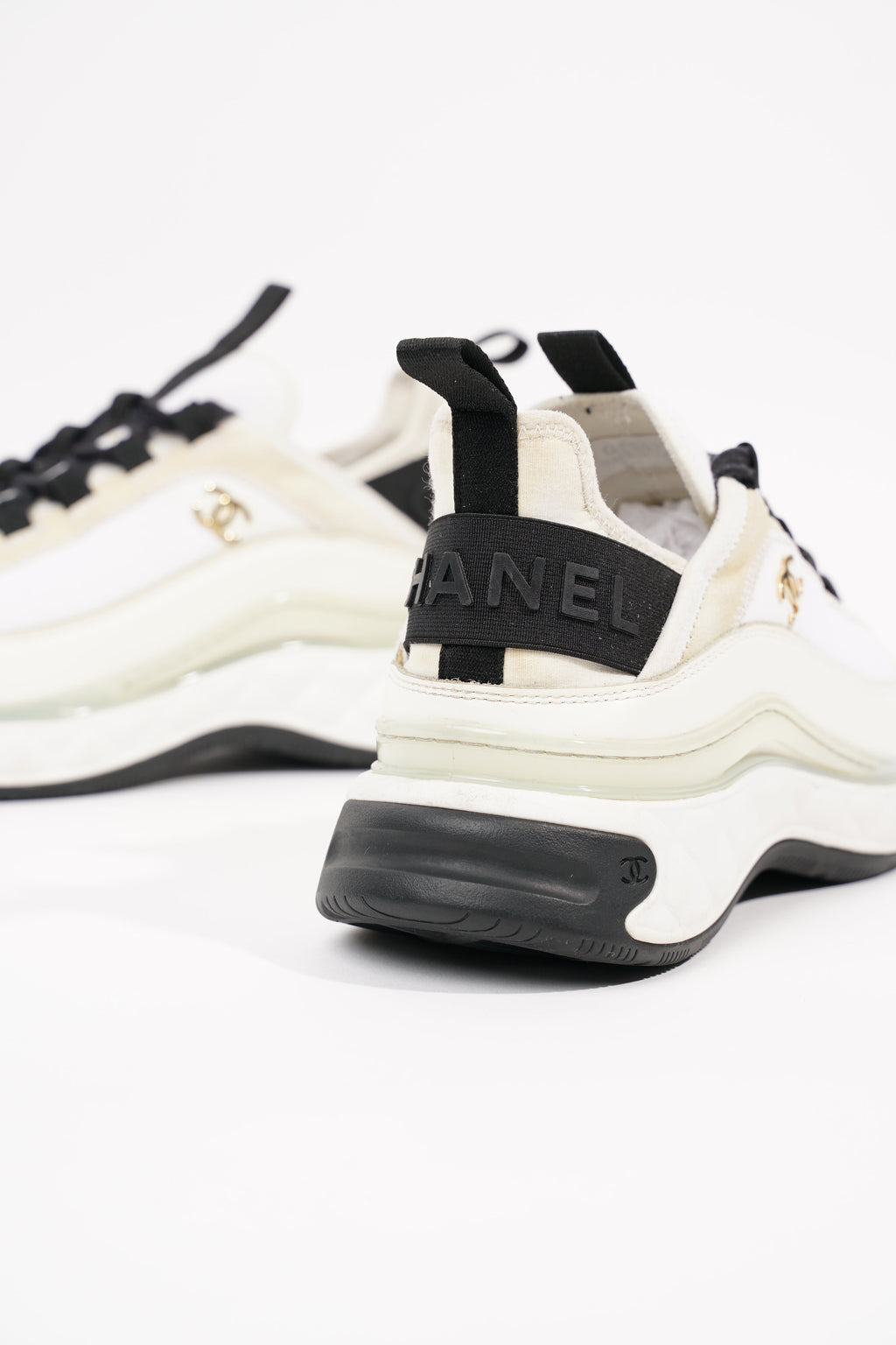 Chanel Womens CC Logo White / Cream EU 38 / UK 5