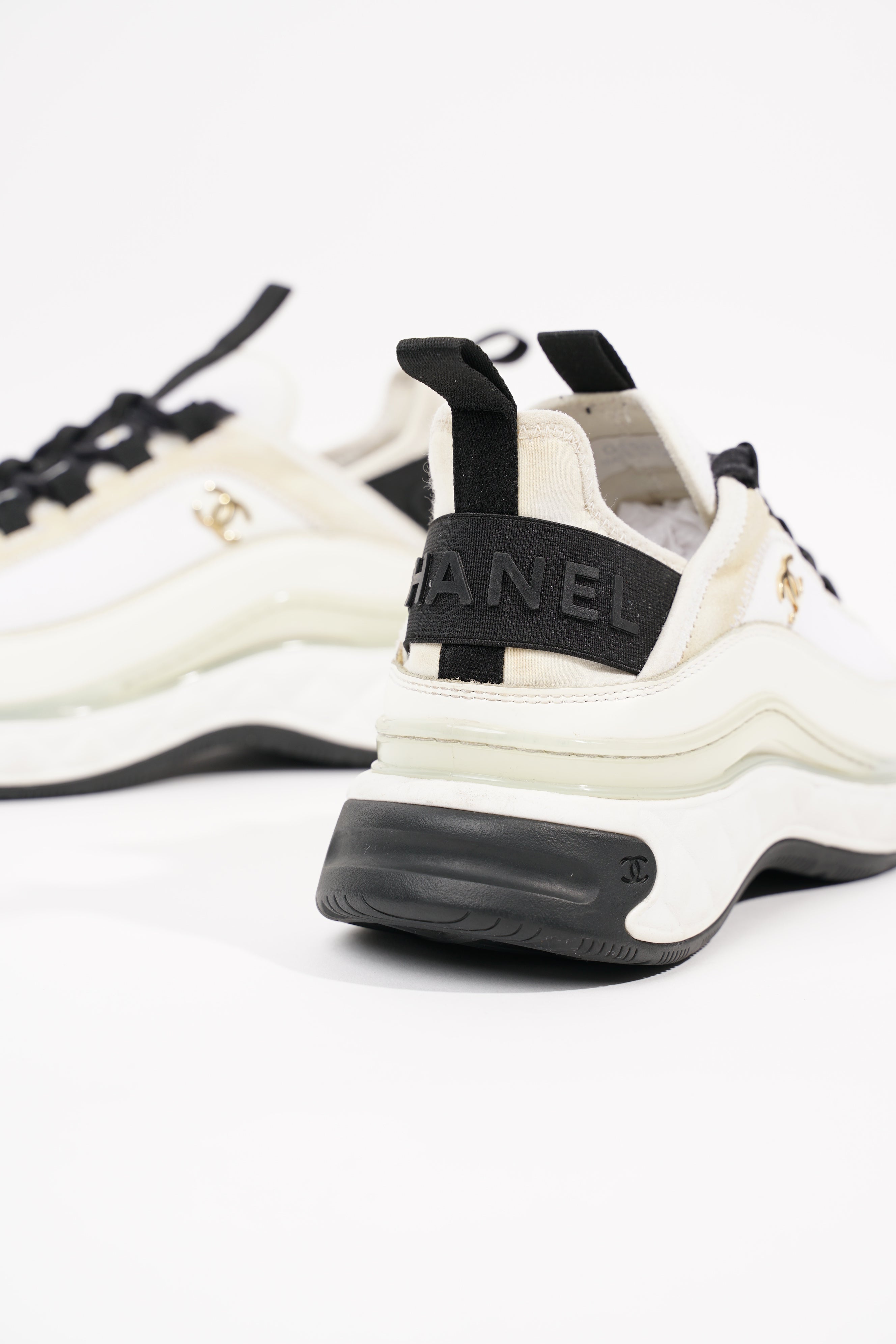 Chanel Womens CC Logo White / Cream EU 38 / UK 5