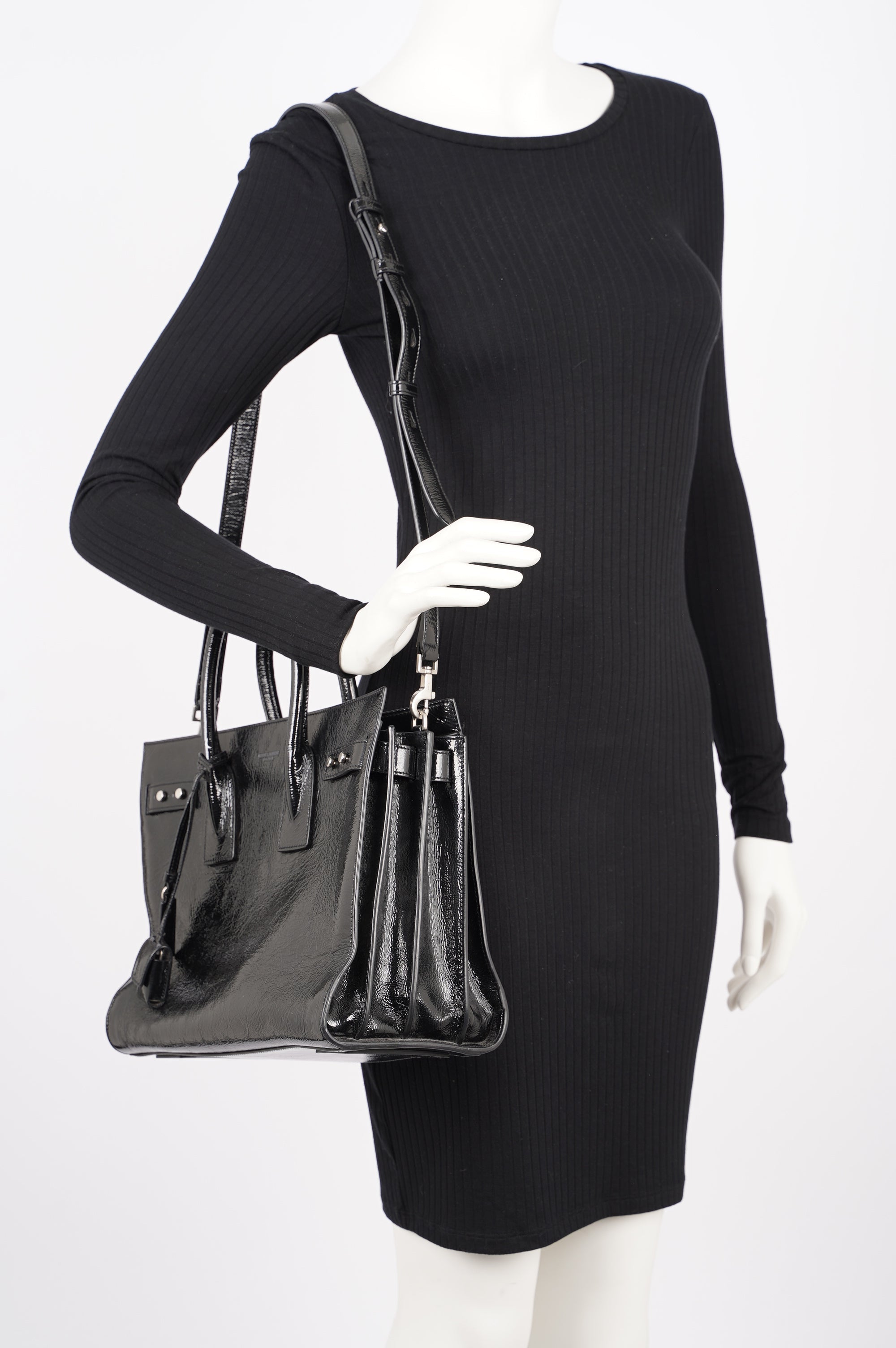 Saint Laurent Womens Sac De Jour Black Small