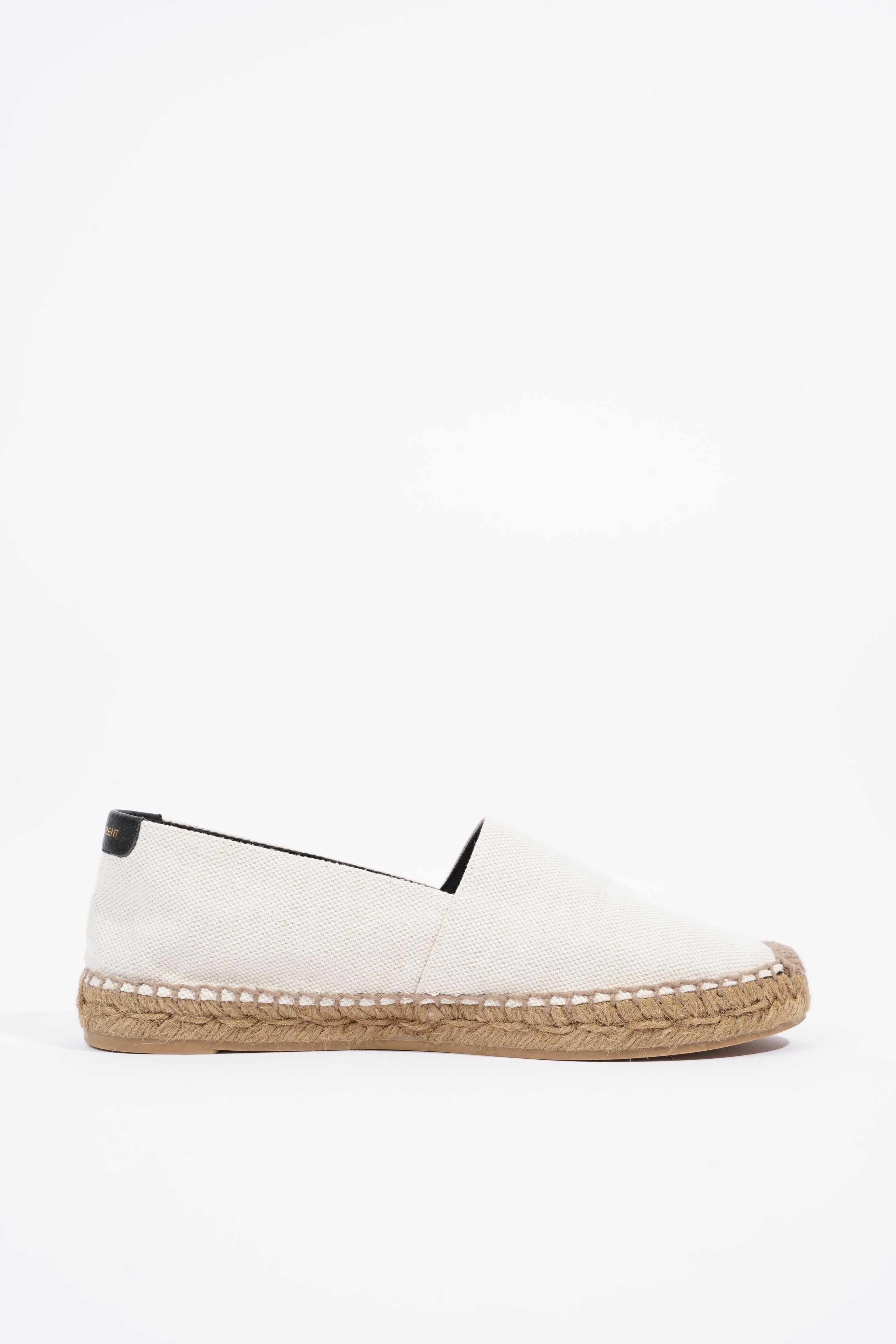 Saint Laurent Womens Espadrilles White / Black EU 38 / UK 5