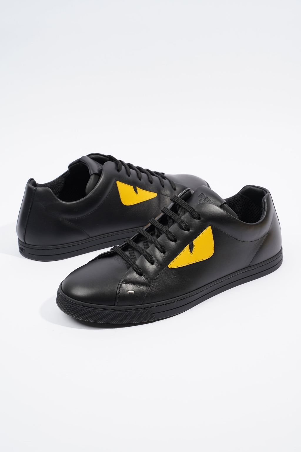 Fendi Mens Bug Eye Sneaker Black / Yellow EU 44 / UK 10