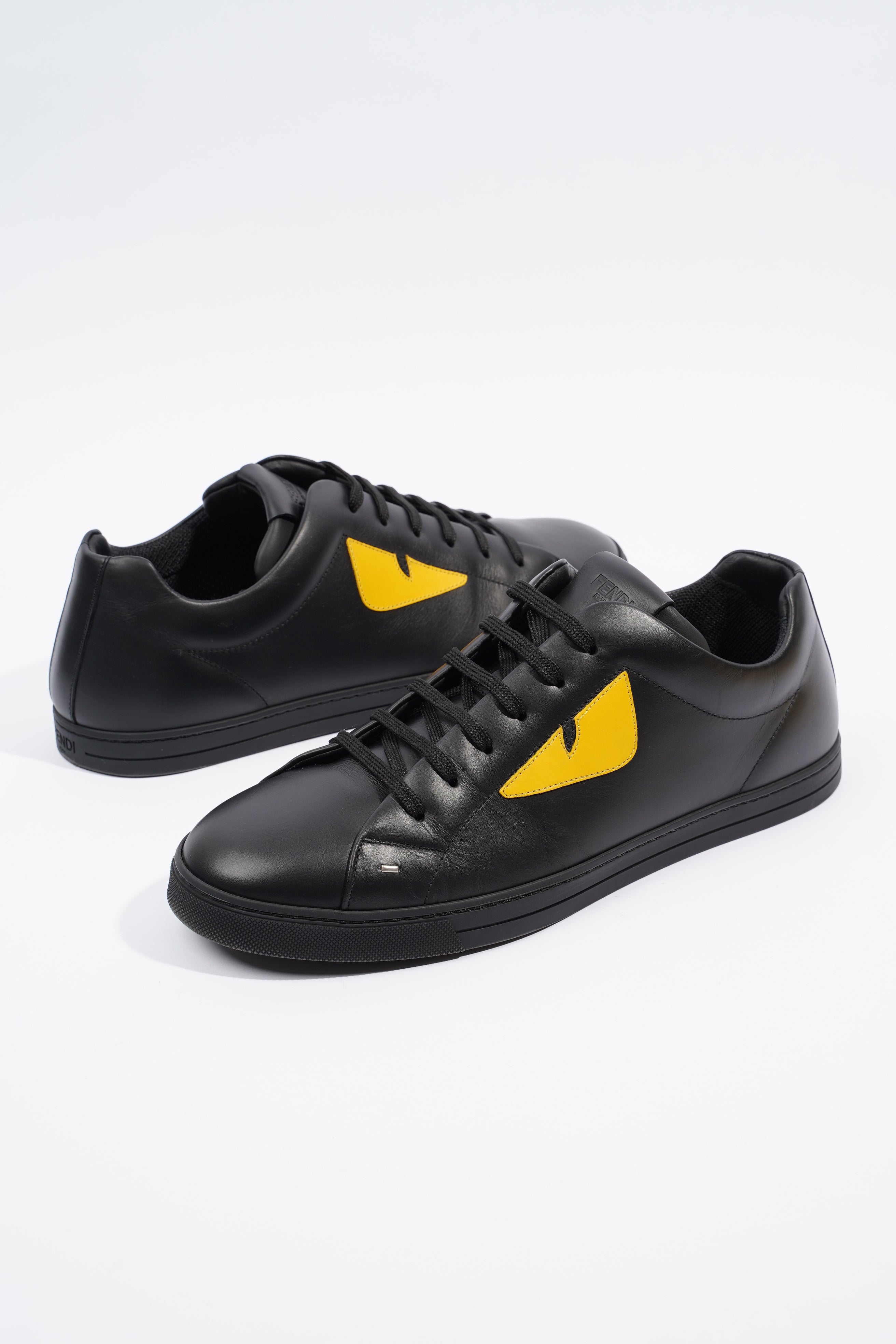 Fendi Mens Bug Eye Sneaker Black / Yellow EU 44 / UK 10