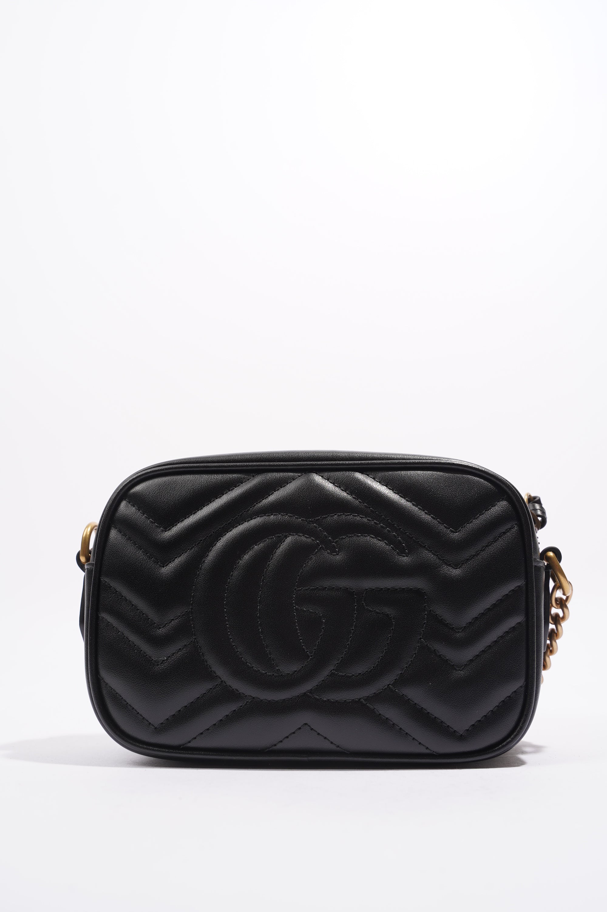 Gucci Womens Marmont Zip Black Mini