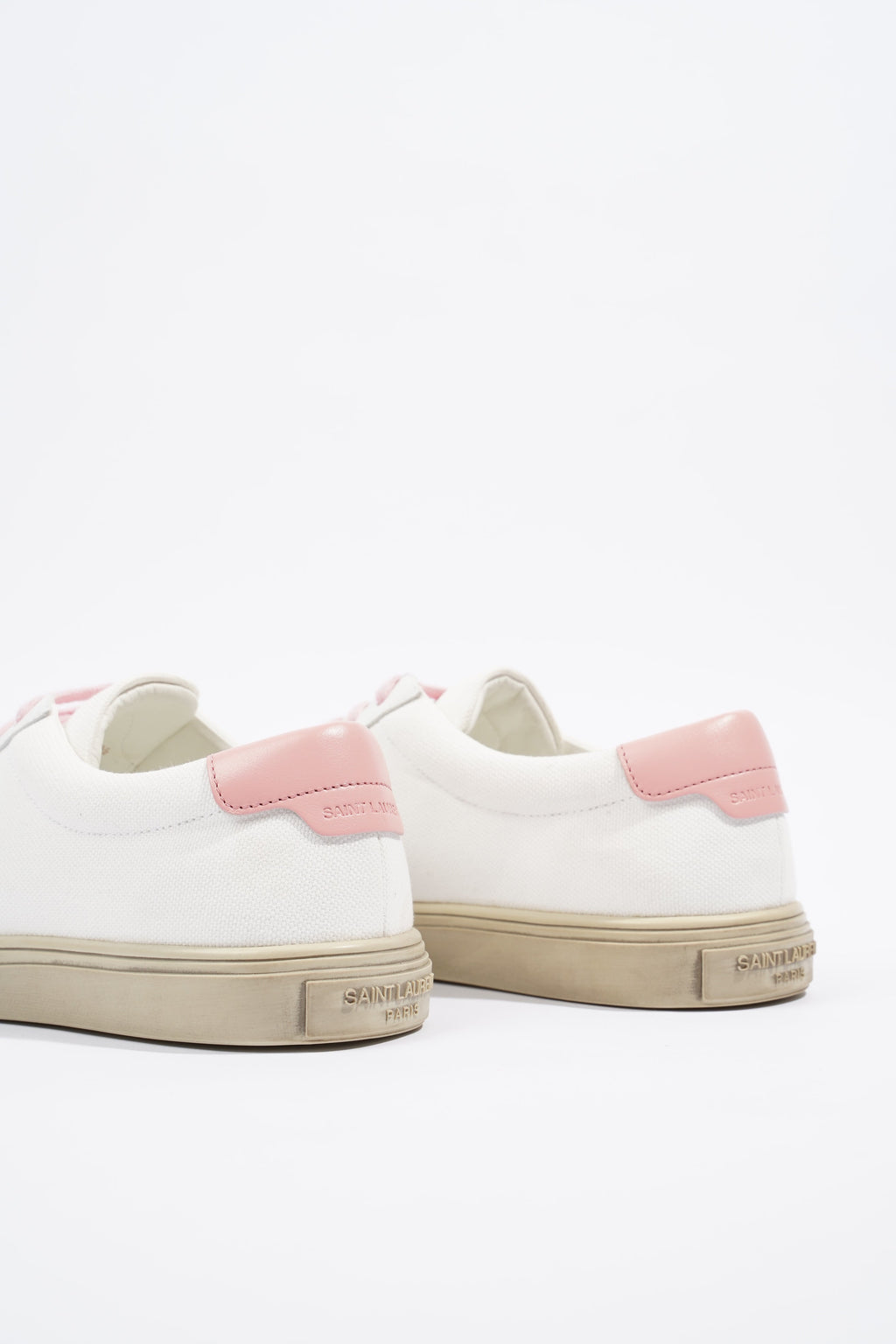 Saint Laurent Womens Canvas White / Pink Tab EU 39.5 / UK 6.5
