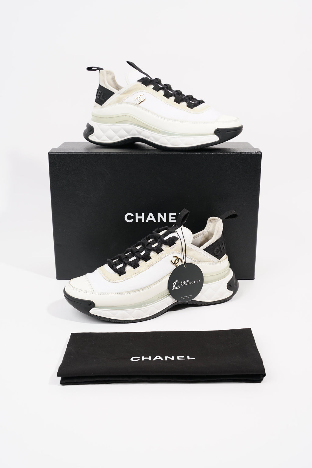 Chanel Womens CC Logo White / Cream EU 38 / UK 5