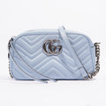 Gucci Womens Marmont Bag Blue Leather Small