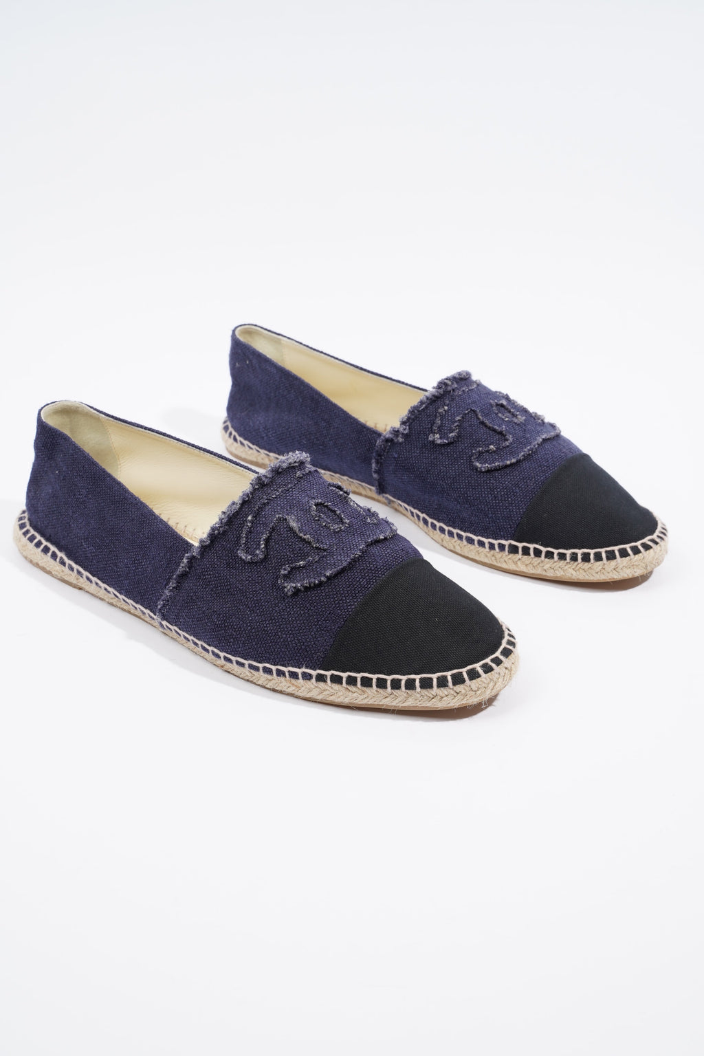 Chanel CC Logo Espadrilles Navy / Black EU 46 / UK 12
