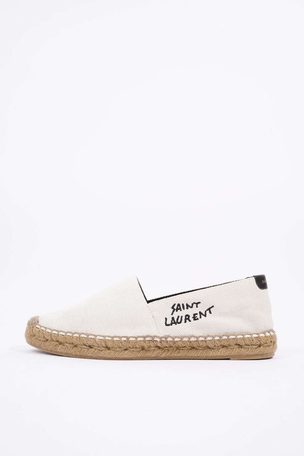 Saint Laurent Womens Espadrilles White / Black EU 38 / UK 5