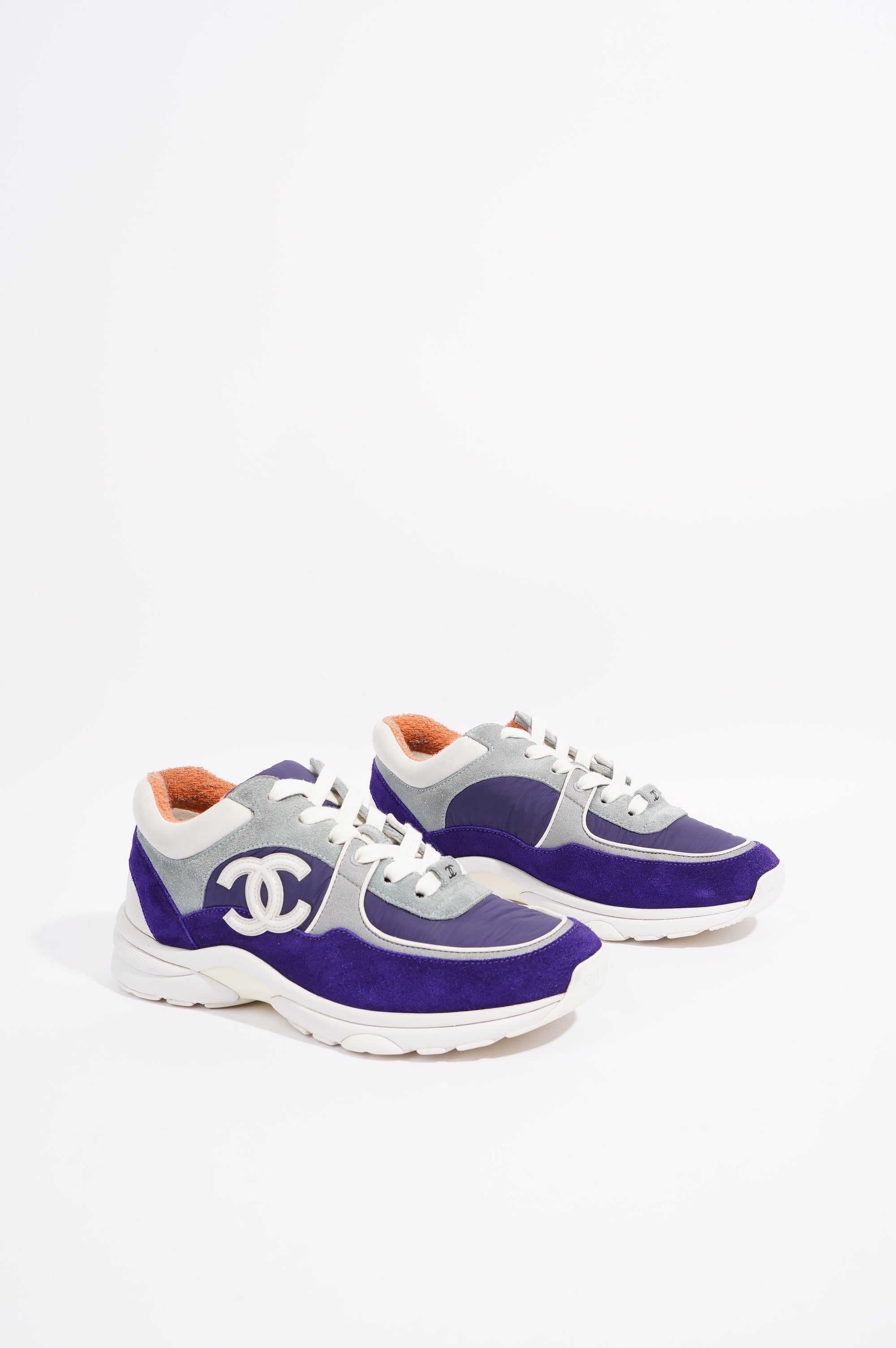 Chanel Womens CC Logo Blue / White EU 38 / UK 5