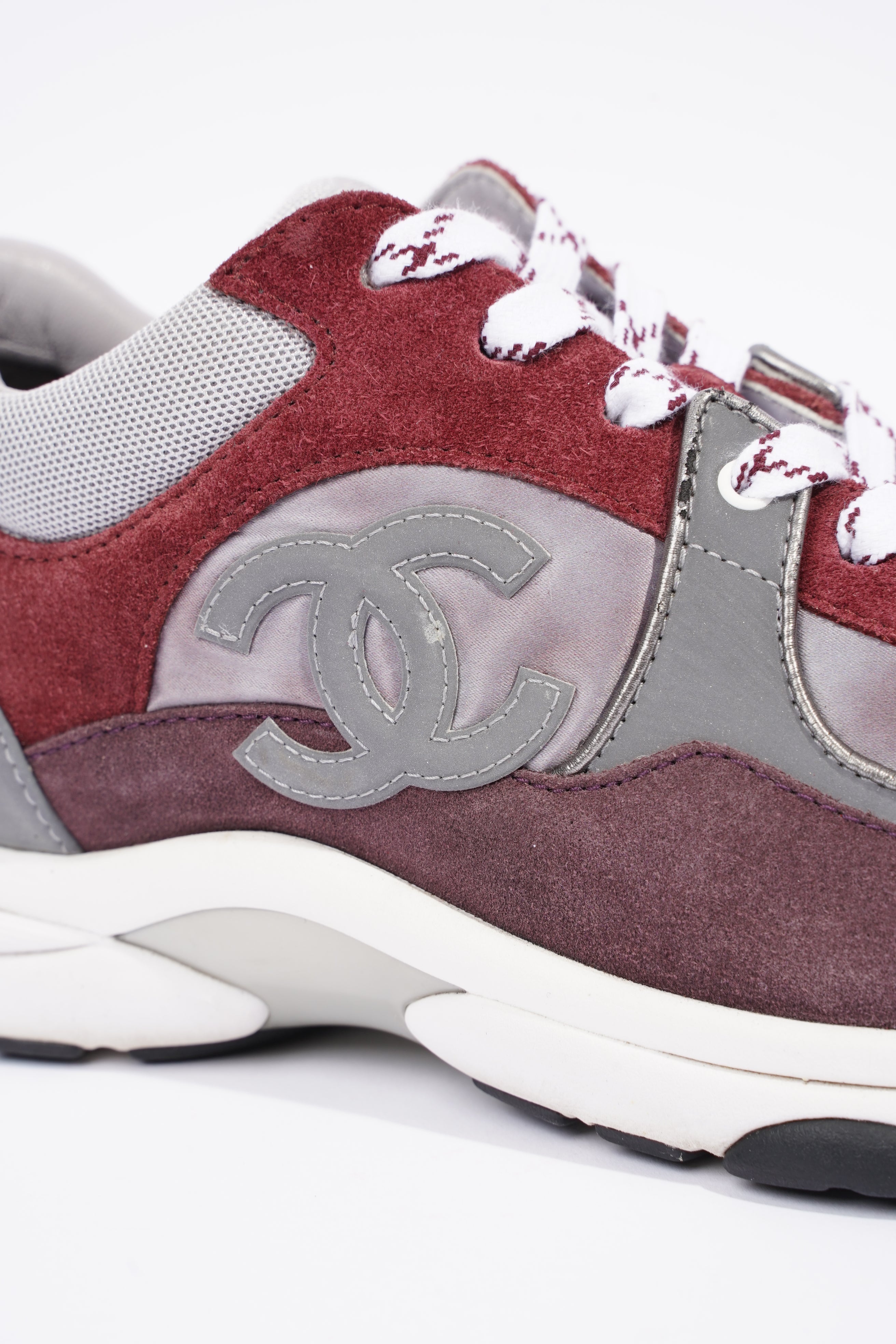 Chanel Womens CC Logo Purple / Grey EU 39 / UK 6