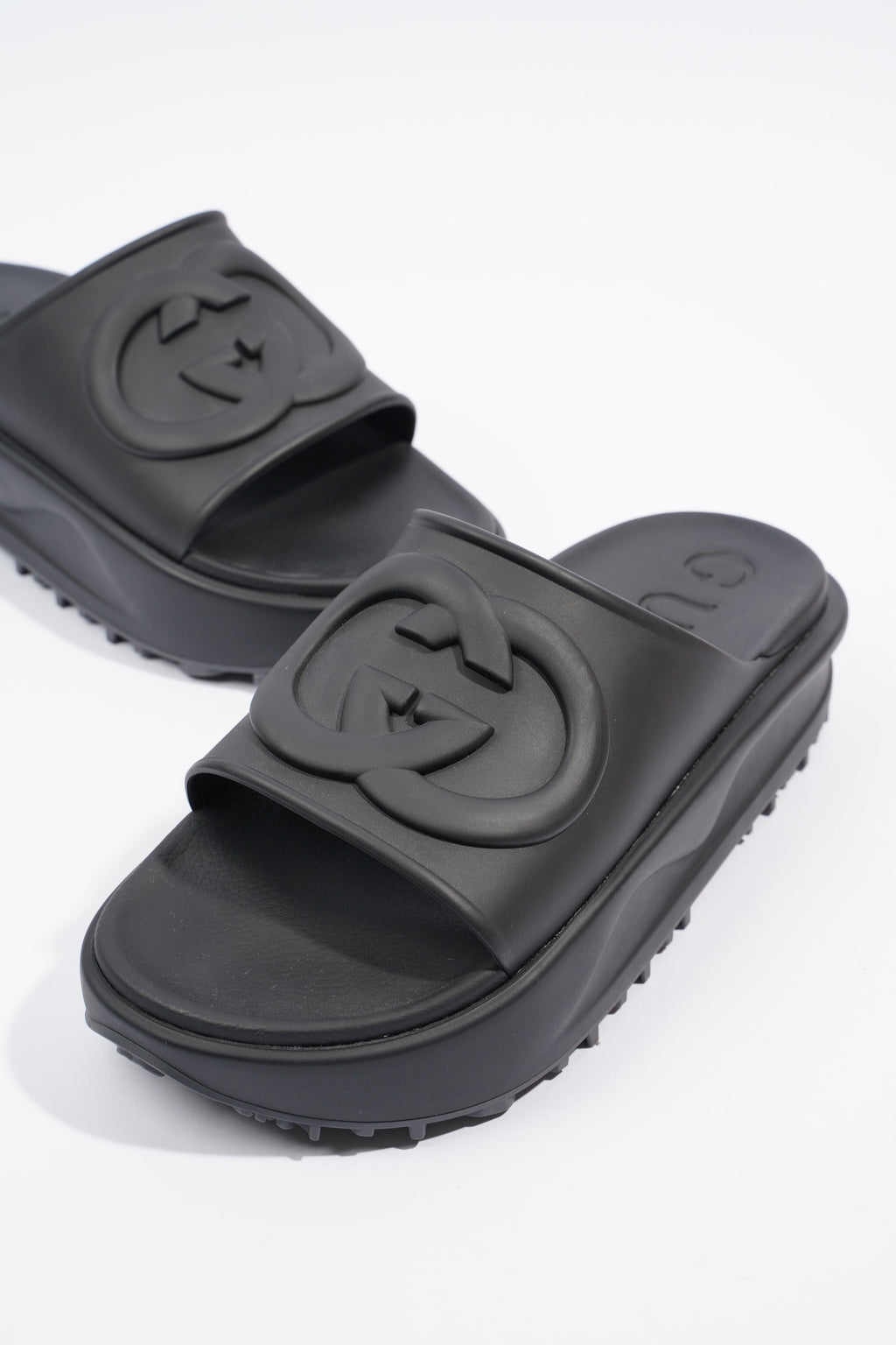 Gucci Mens Interlocking G Slide Black EU 42 / UK 8