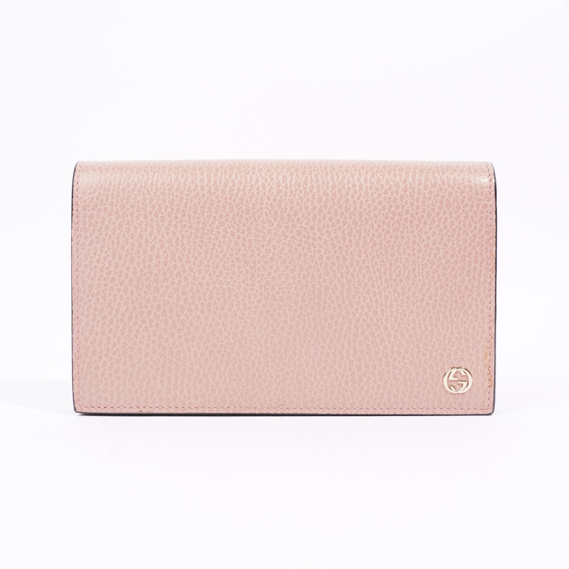 Gucci Womens Wallet on Chain Pink Leather