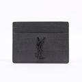 Saint Laurent Womens Card Holder Black Croc Leather