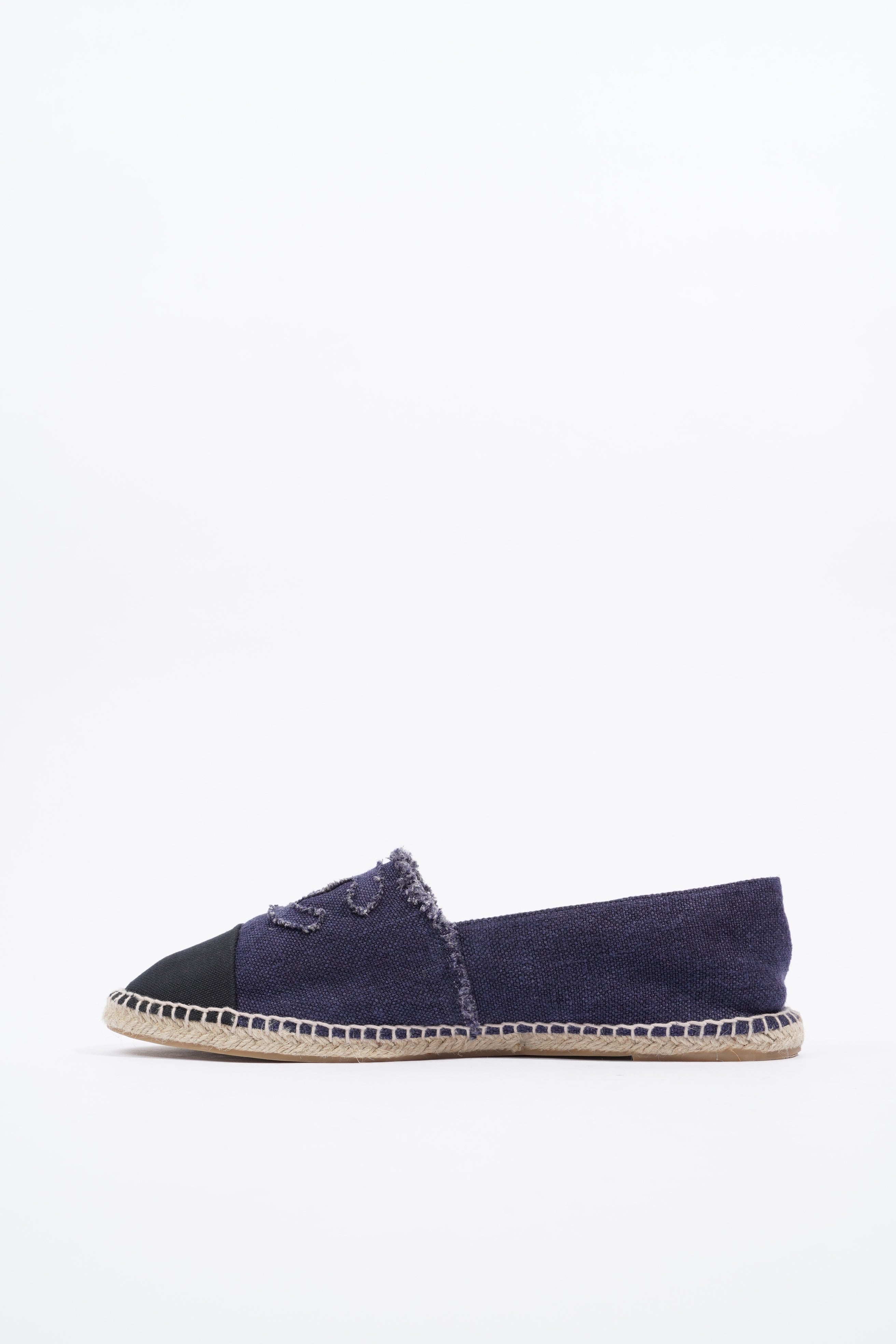Chanel CC Logo Espadrilles Navy / Black EU 46 / UK 12