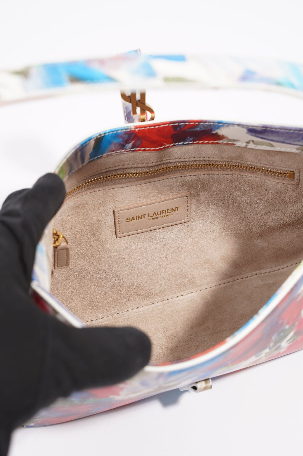 Saint Laurent Womens Le 5 a 7 Hobo Bag Multicoloured Leather Small