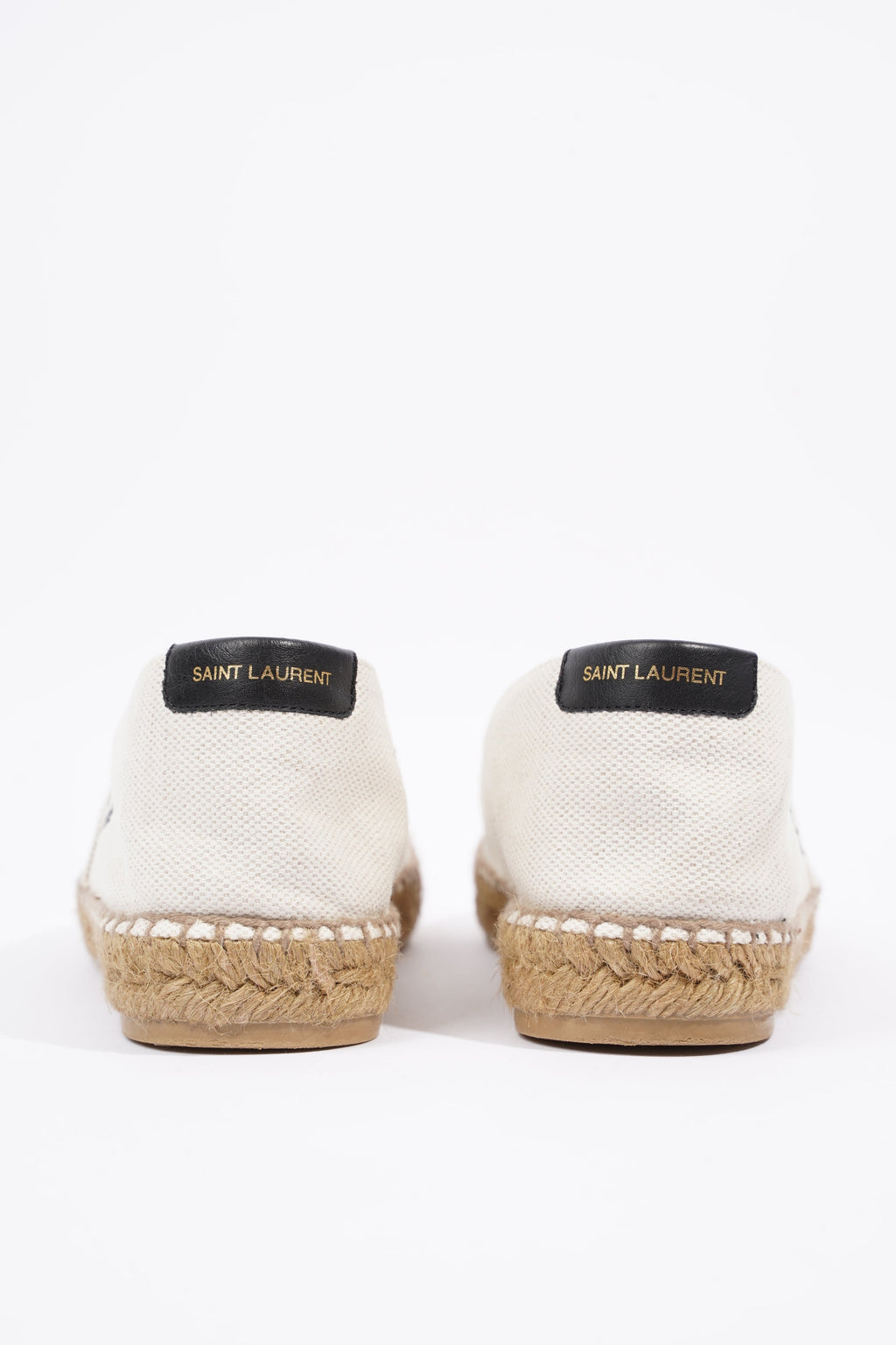 Saint Laurent Womens Espadrilles White / Black EU 38 / UK 5