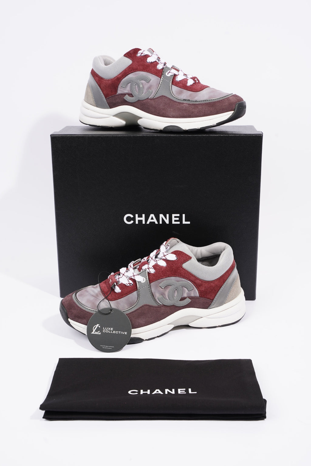 Chanel Womens CC Logo Purple / Grey EU 39 / UK 6