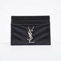 Saint Laurent Womens Card Holder Black Leather