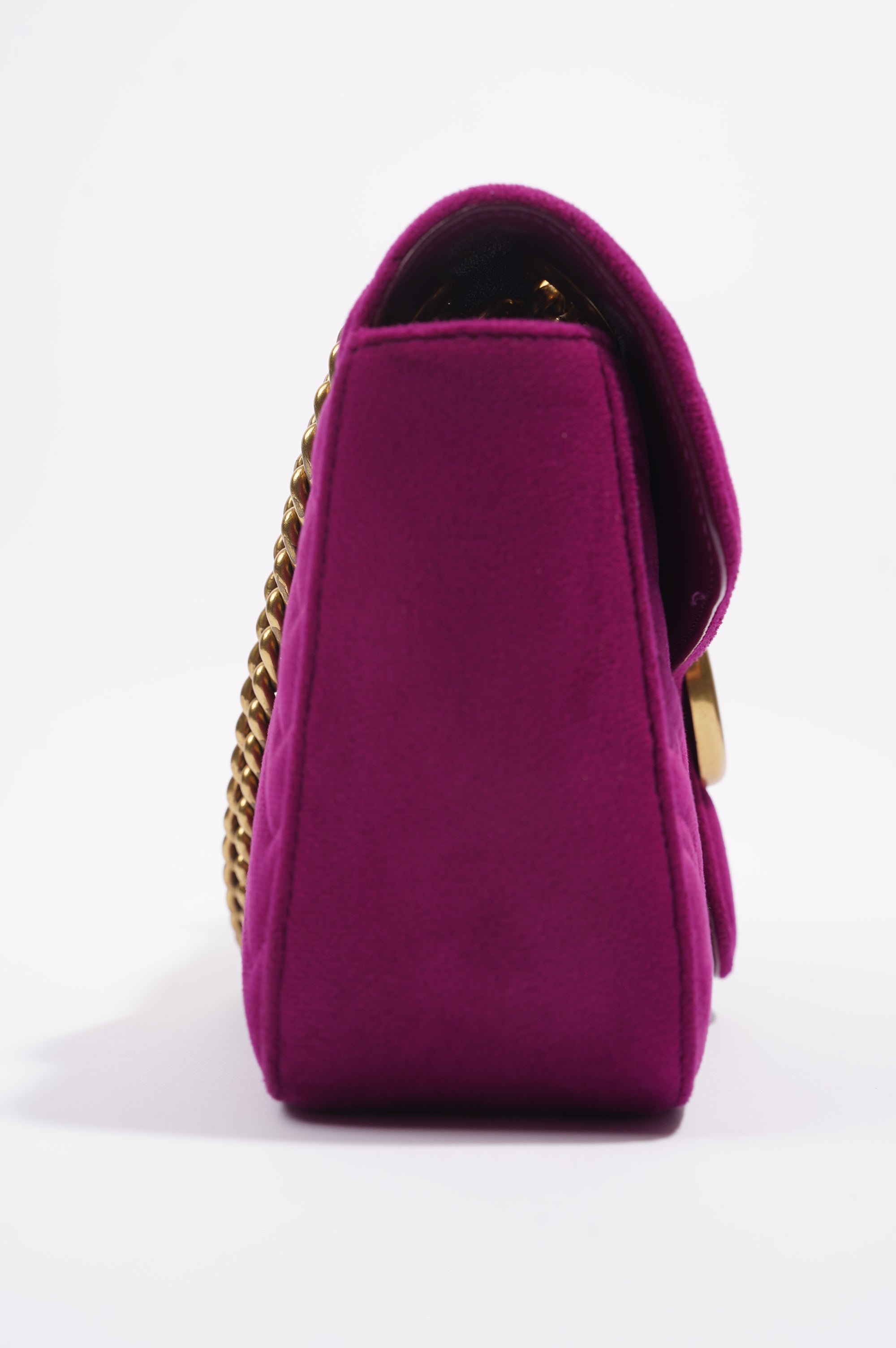 Gucci GG Marmont Flap Bag Purple Velvet Small