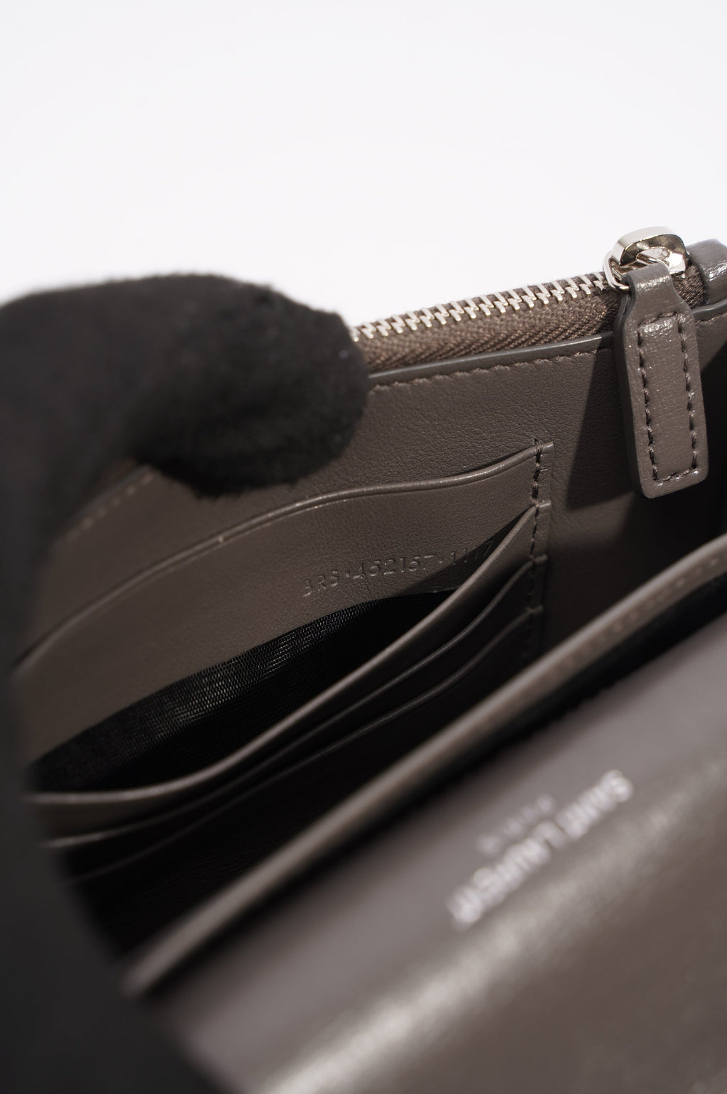 Saint Laurent Sunset Bag Grey Leather Mini