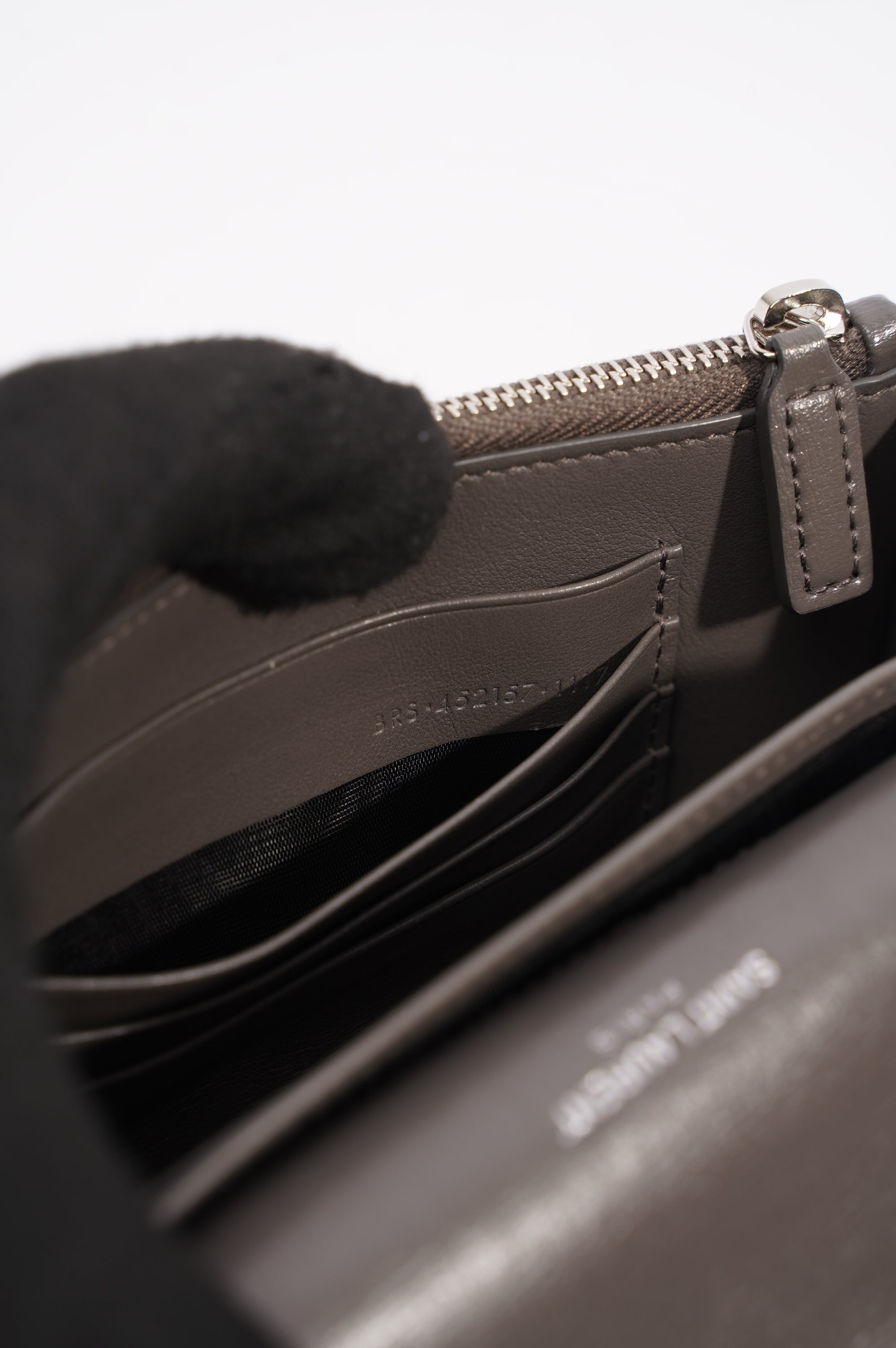 Saint Laurent Sunset Bag Grey Leather Mini