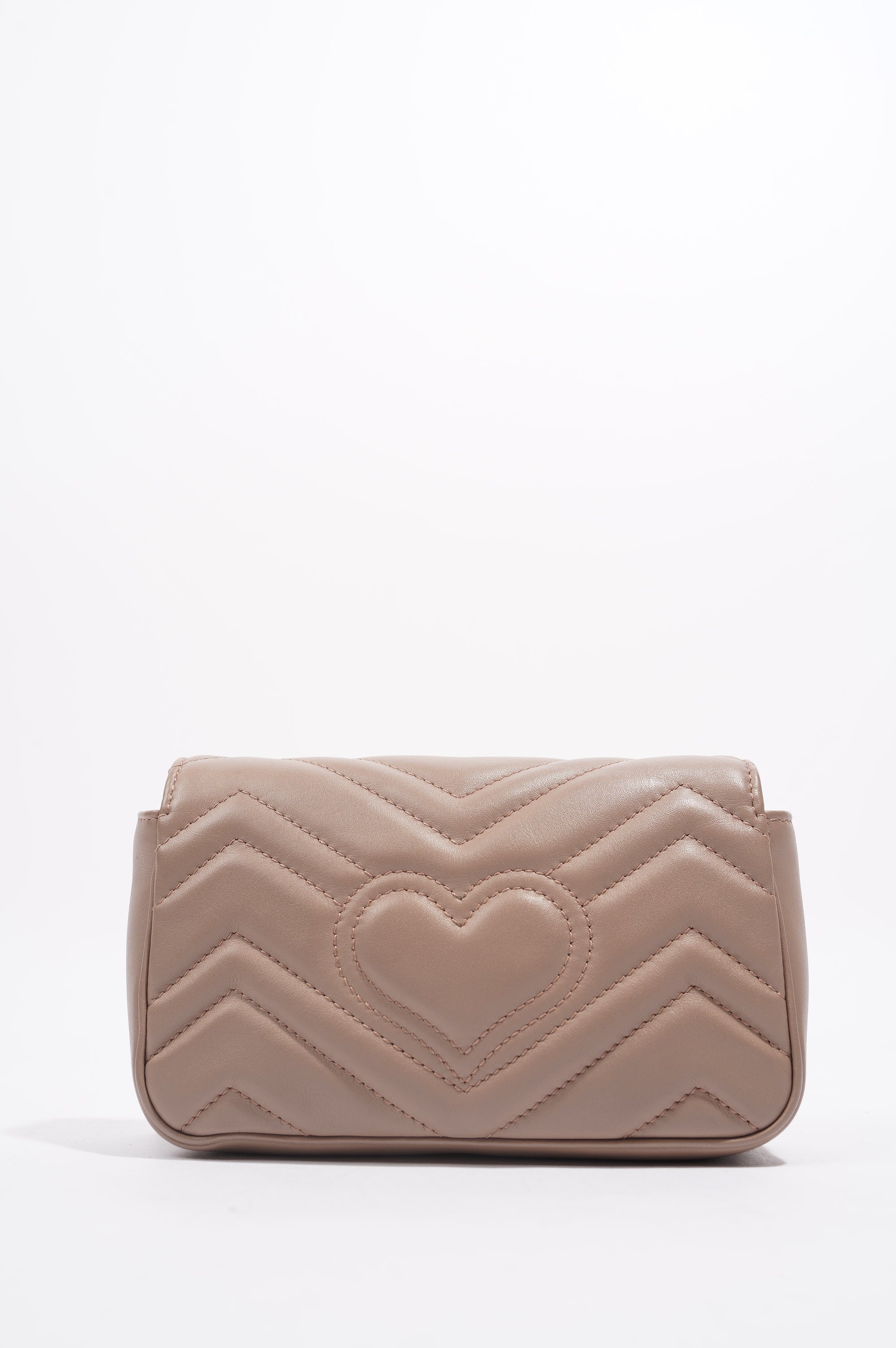 Gucci Womens GG Marmont Matelasse Pink Leather Super Mini