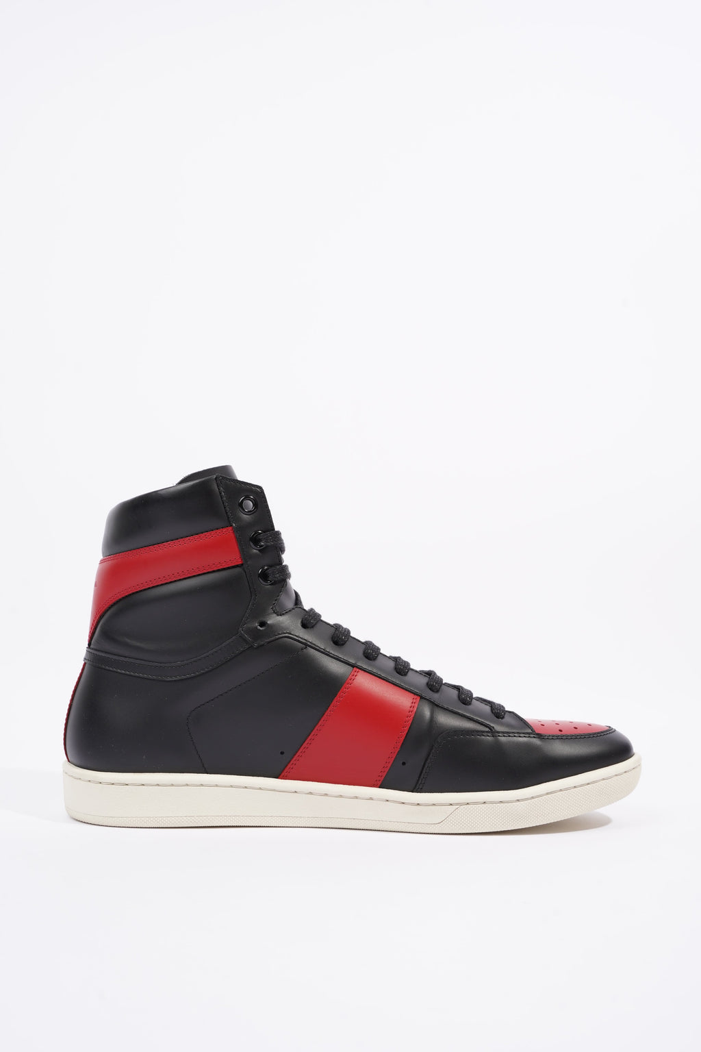 Saint Laurent Mens YSL10 High Sneaker Black / Red EU 44 / UK 10