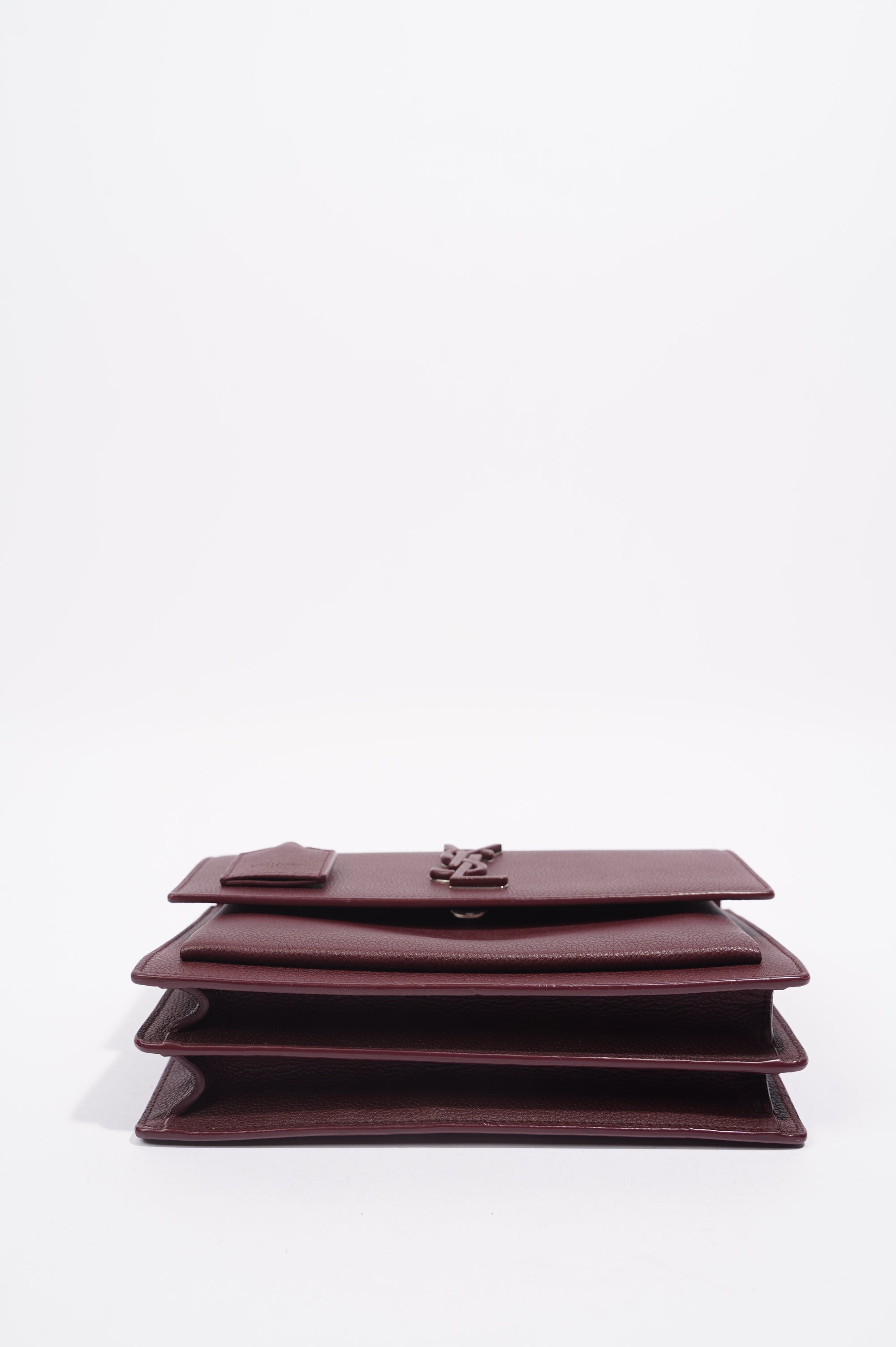 Saint Laurent Womens Sunset Burgundy Leather Medium