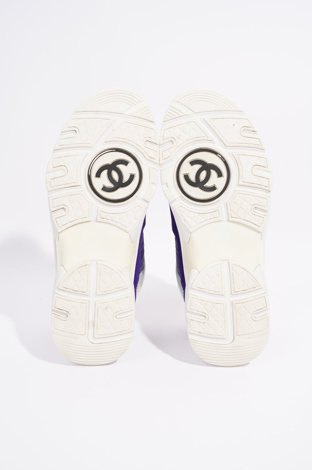 Chanel Womens CC Logo Blue / White EU 38 / UK 5