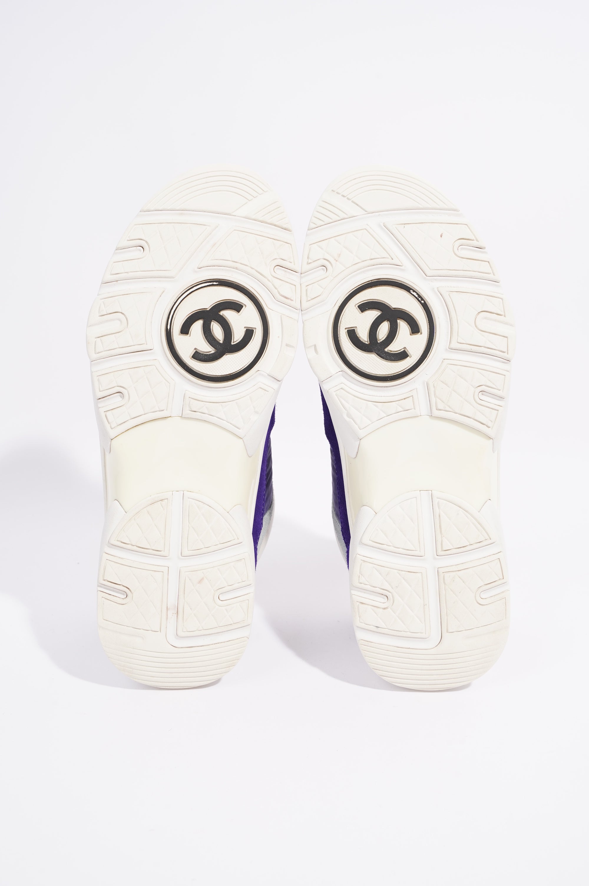 Chanel Womens CC Logo Blue / White EU 38 / UK 5