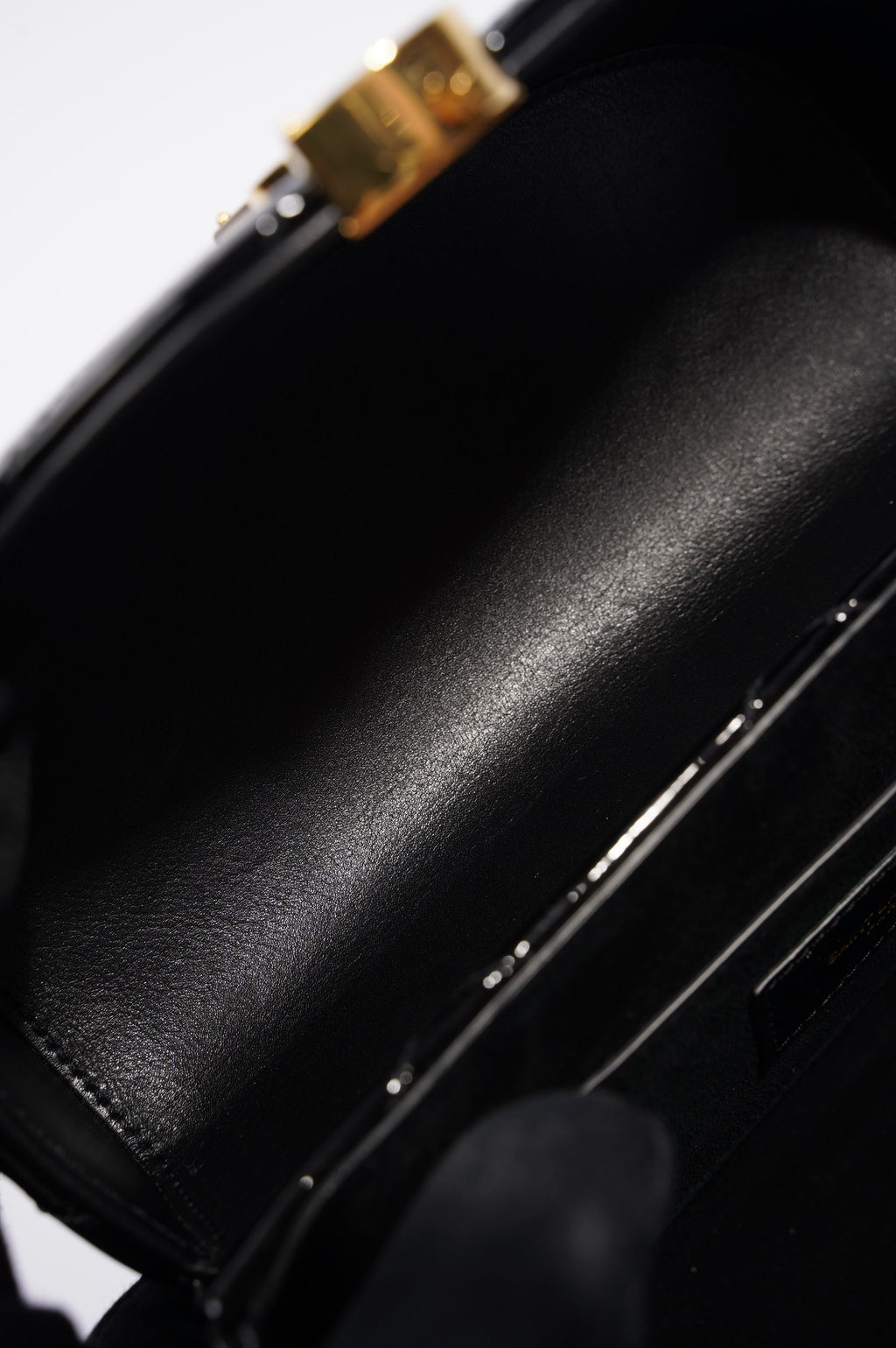 Saint Laurent Womens June Bag Patent Black