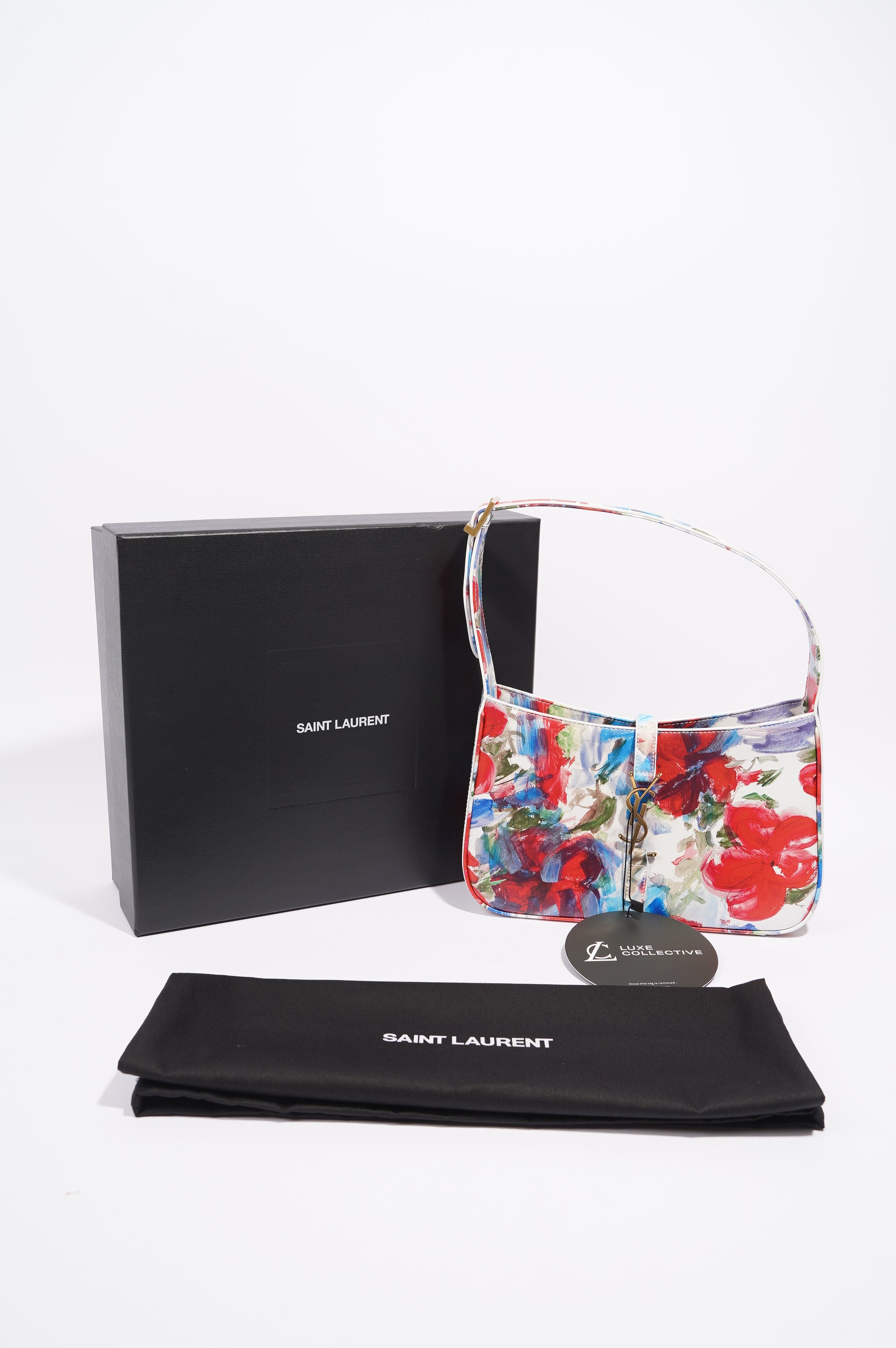 Saint Laurent Womens Le 5 a 7 Hobo Bag Multicoloured Leather Small