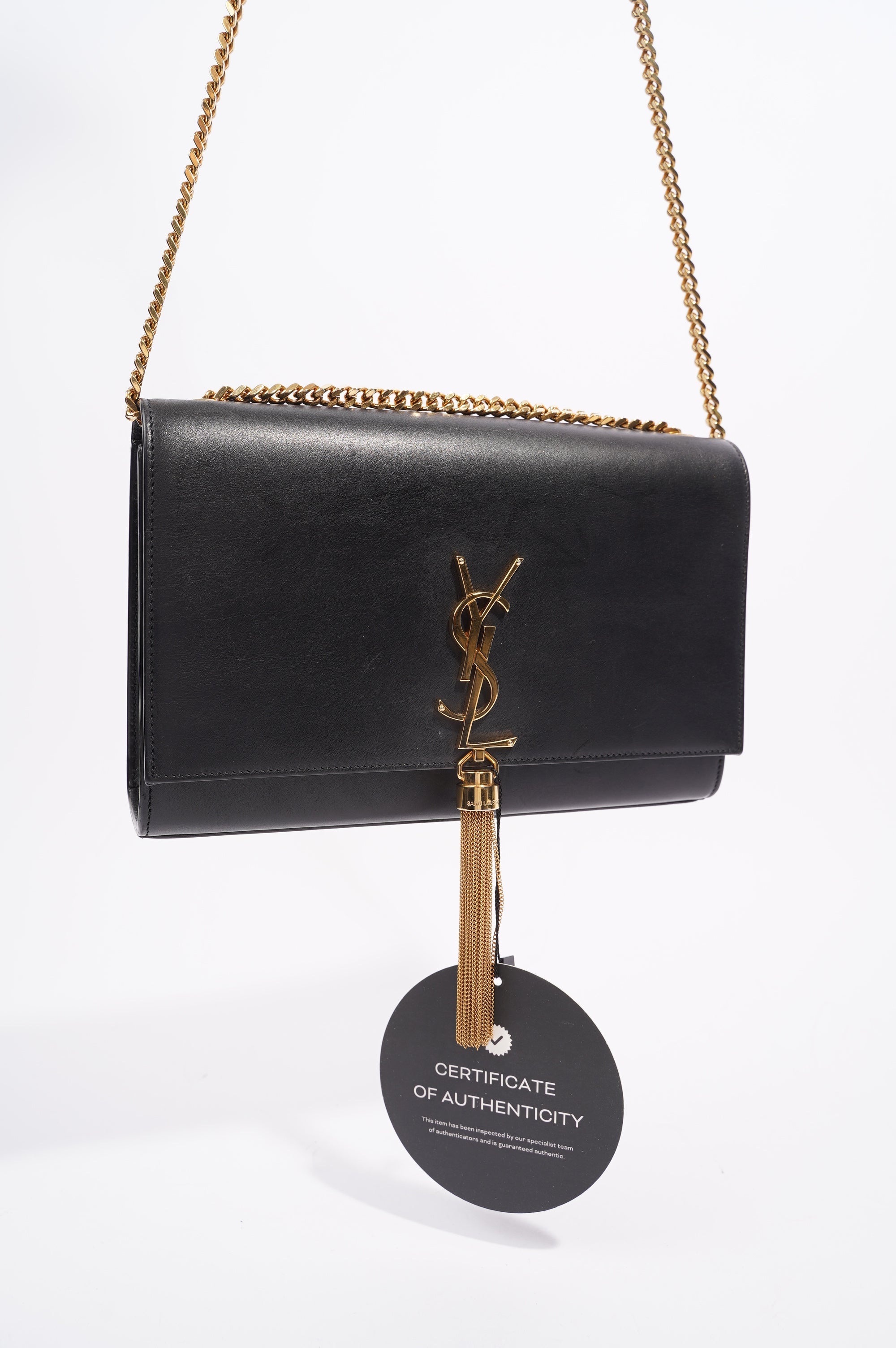 Saint Laurent Womens Kate Tassel Bag Black Medium