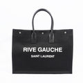 Saint Laurent Rive Gauche Tote Black Canvas Large