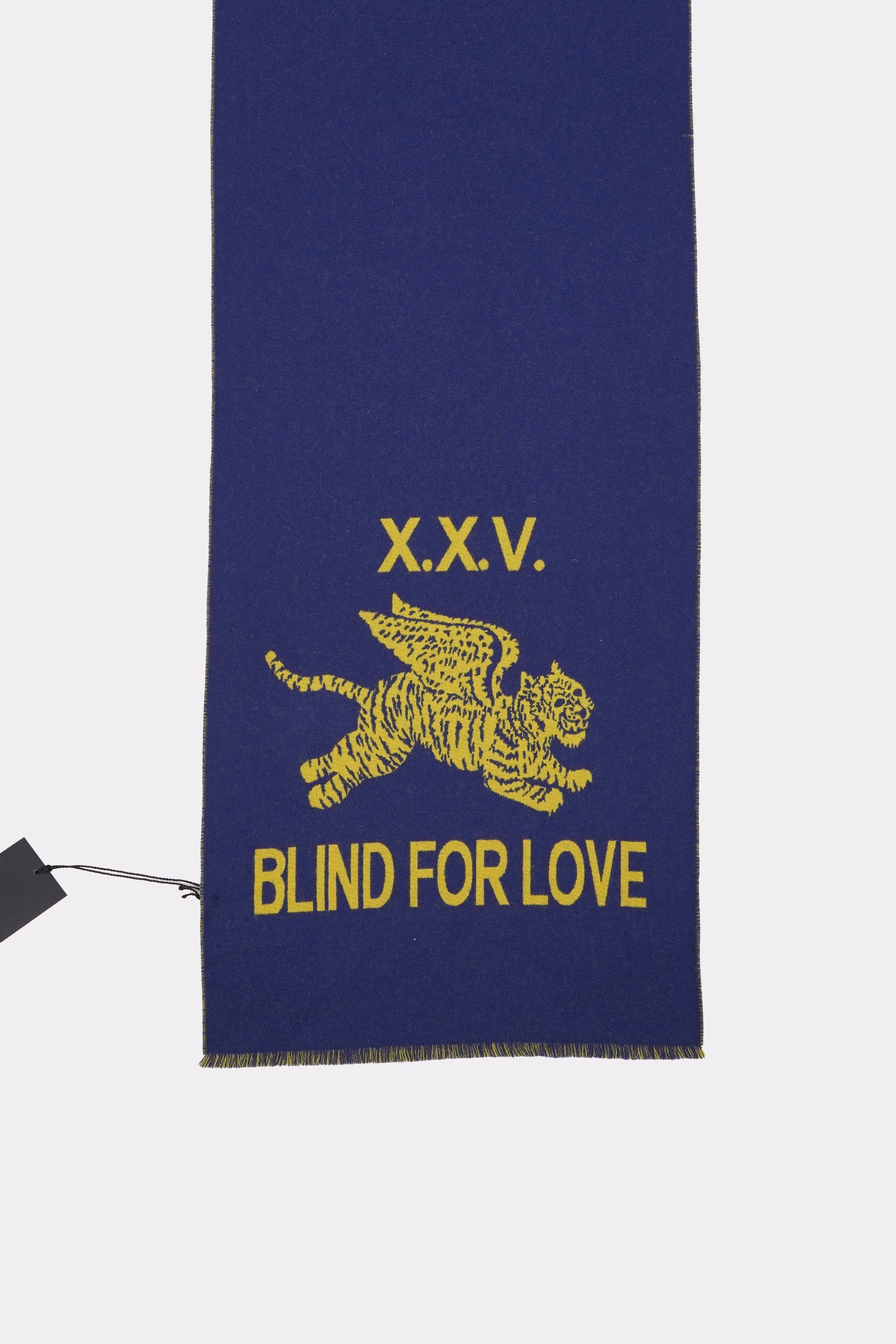Gucci Blind for Love Blue / Yellow Wool Scarf
