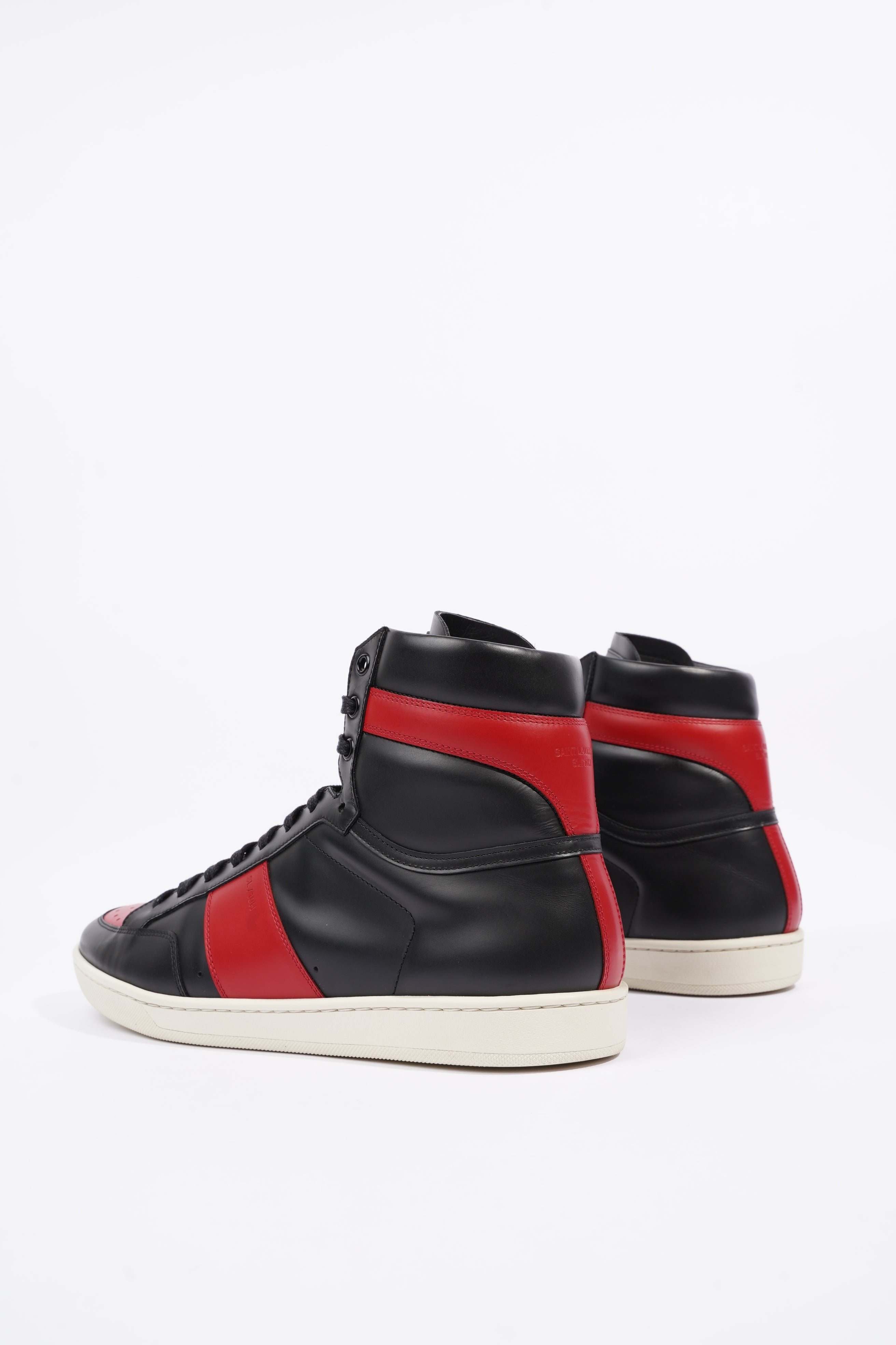 Saint Laurent Mens YSL10 High Sneaker Black / Red EU 44 / UK 10