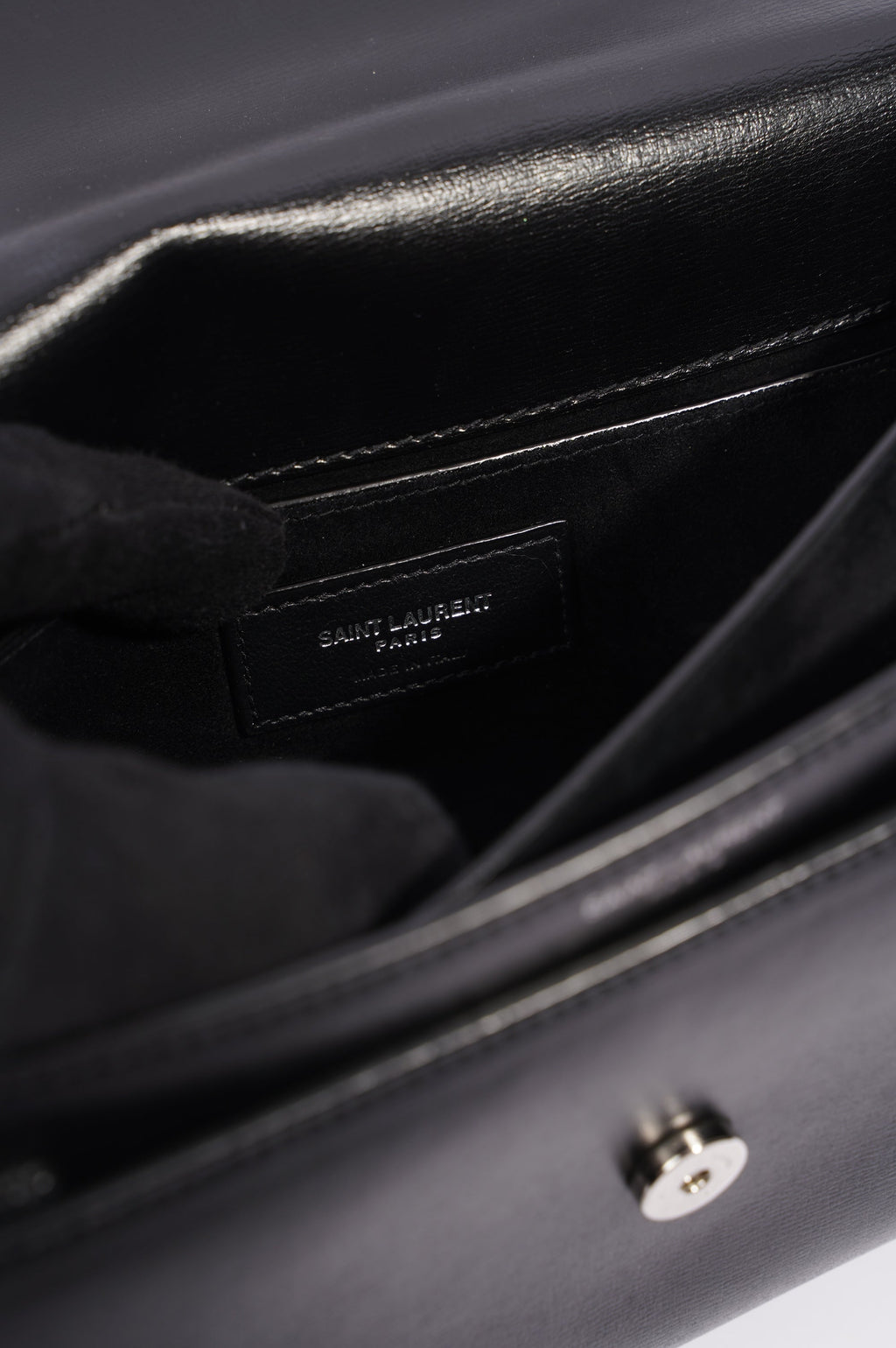 Saint Laurent Womens Sunset Chain Bag Black / Silver Medium