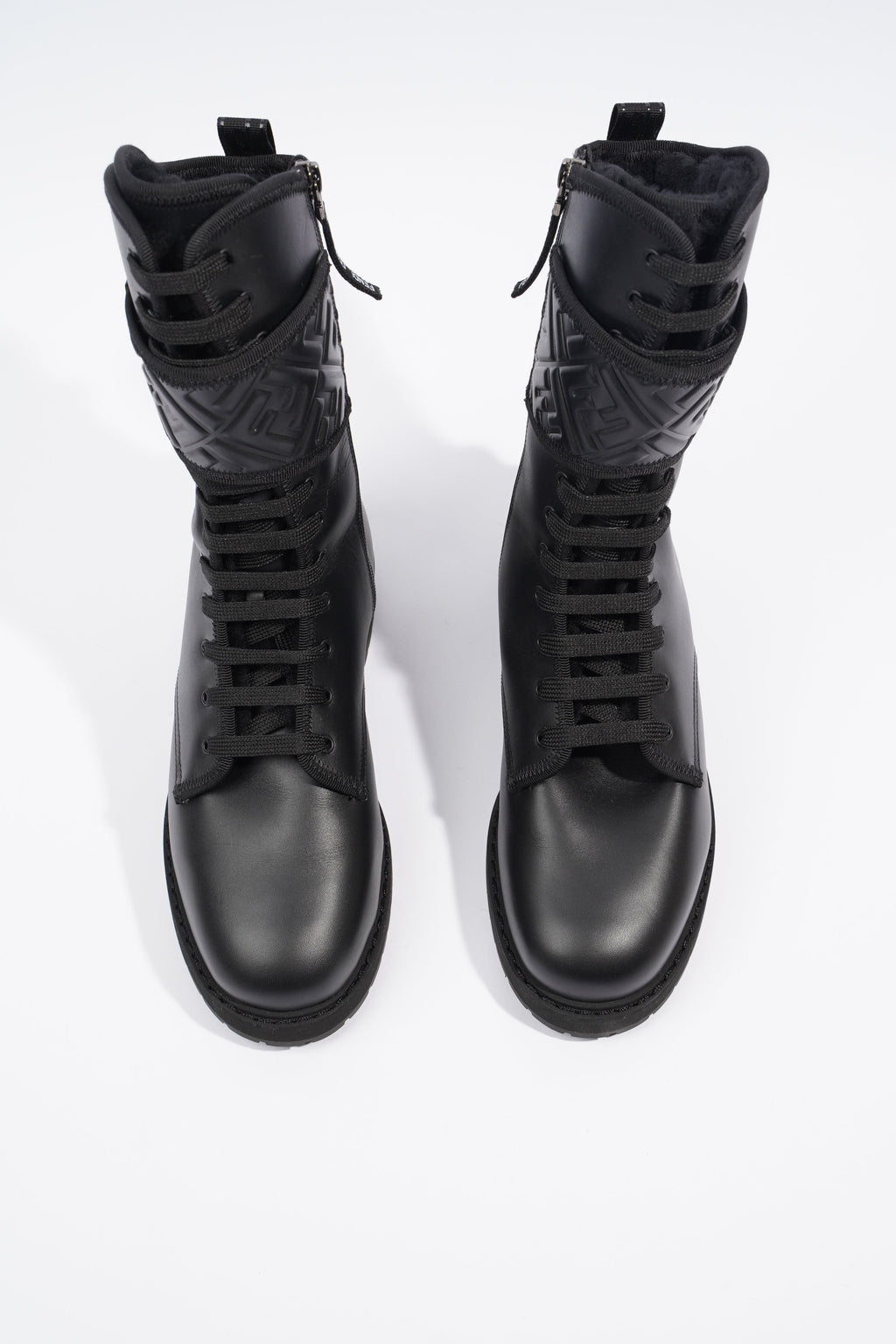 Fendi Womens Biker Boot Black Leather EU 39 / UK 6