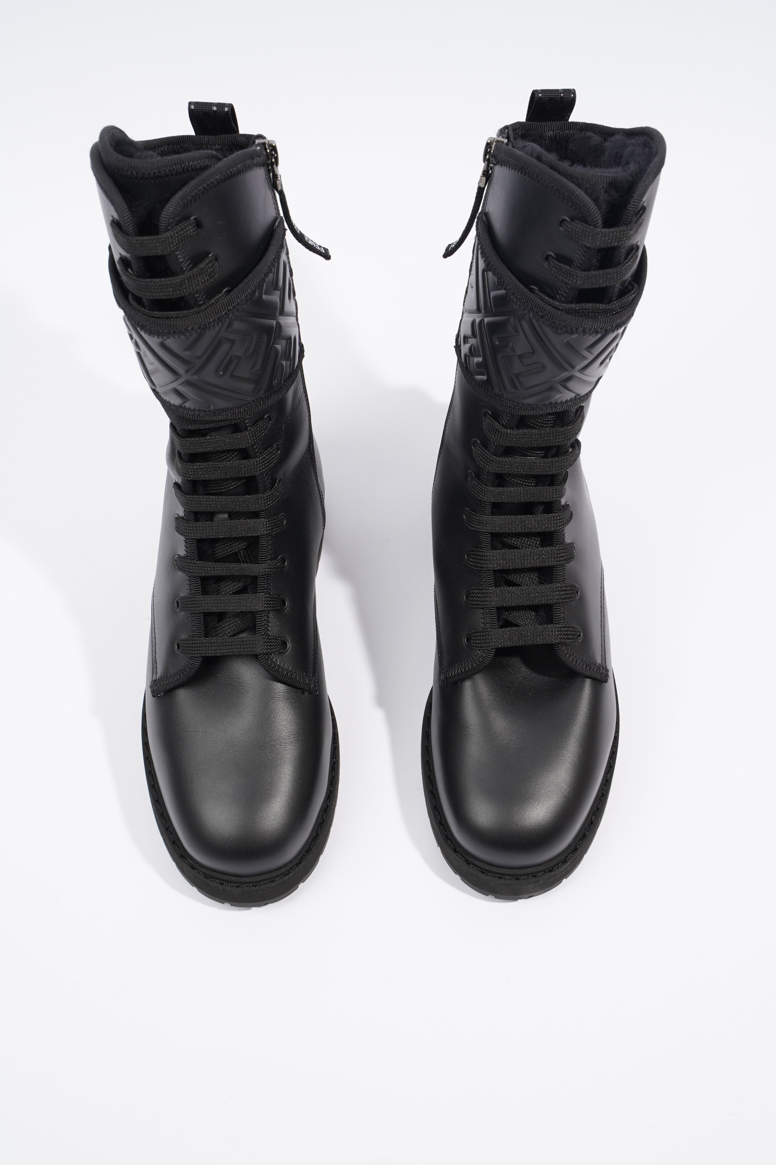 Fendi Womens Biker Boot Black Leather EU 39 / UK 6