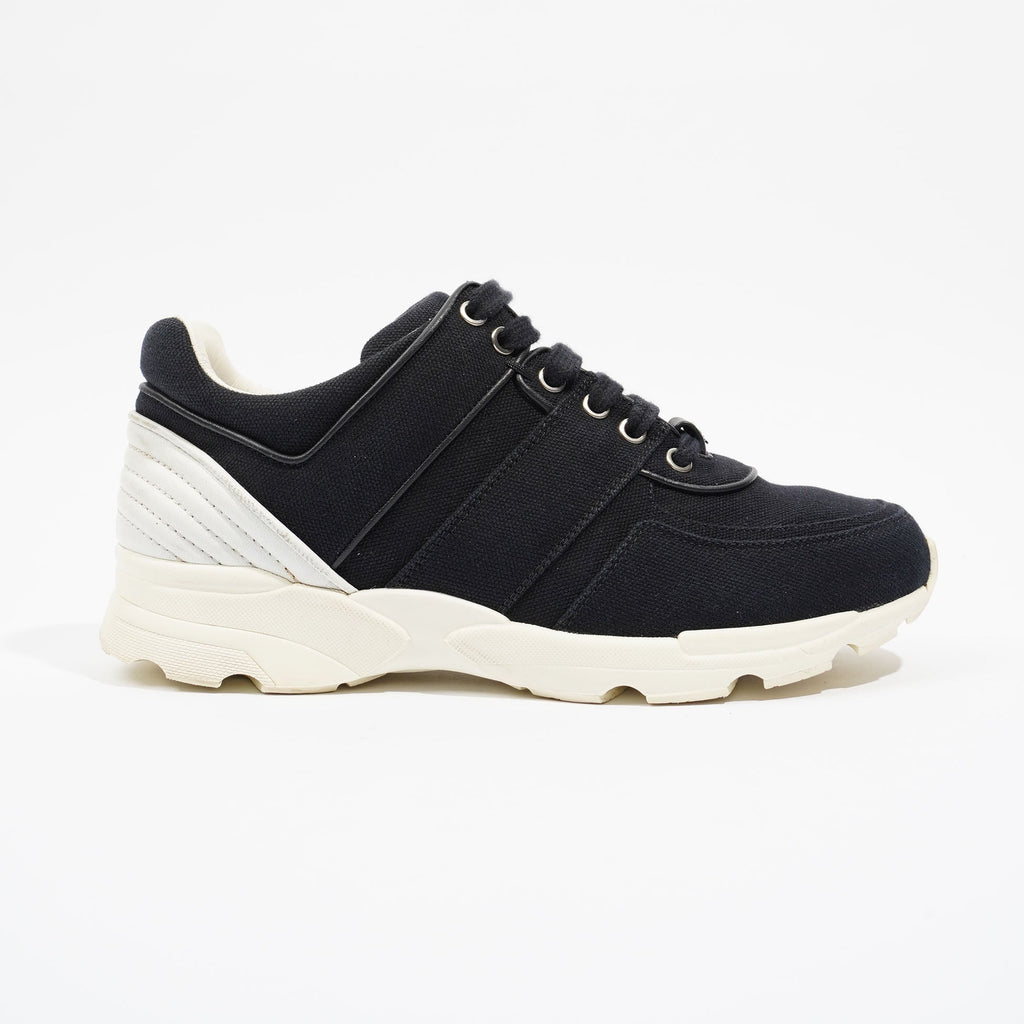 Chanel Womens Tennis Trainer Black / White EU 37 / UK 4