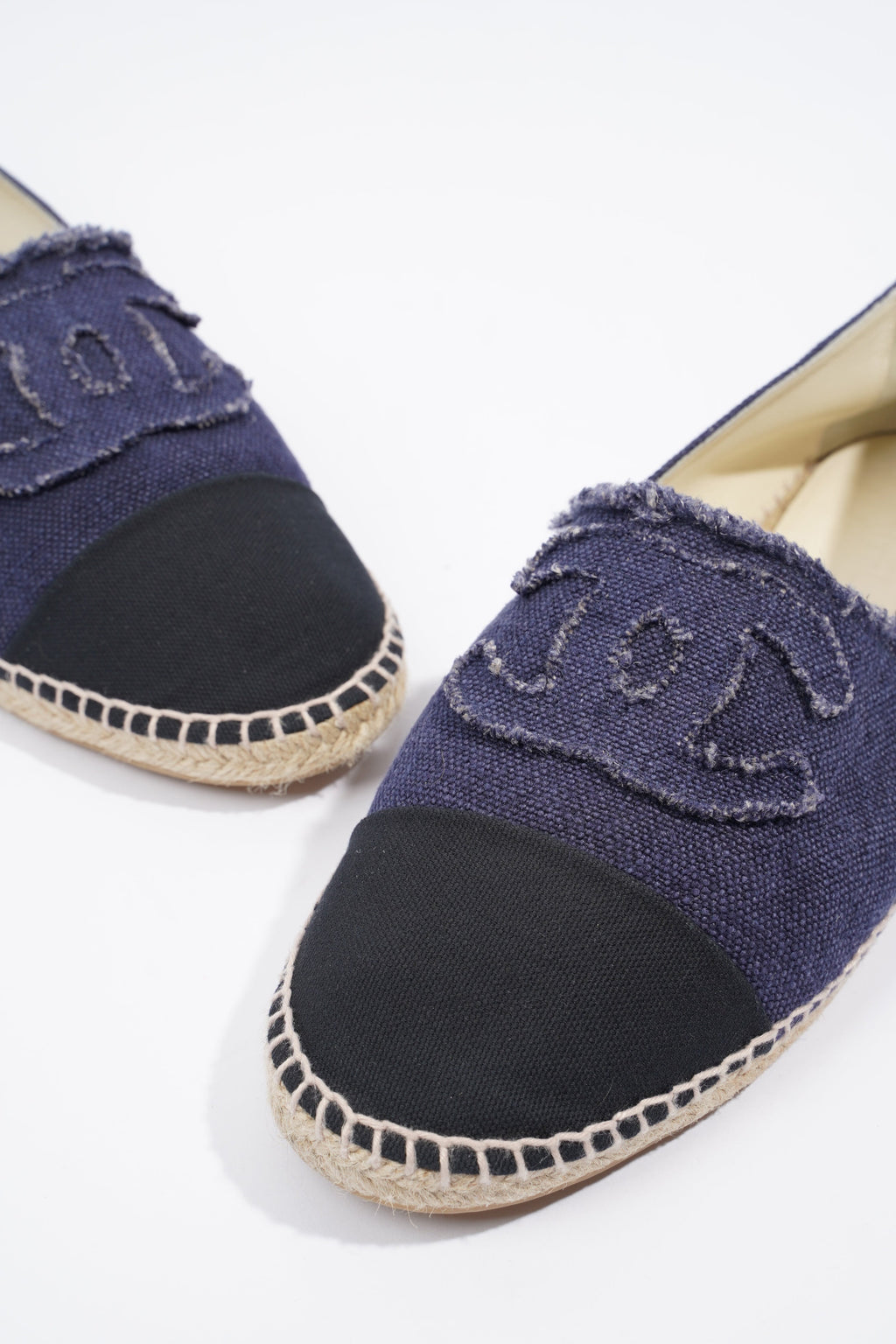 Chanel CC Logo Espadrilles Navy / Black EU 46 / UK 12