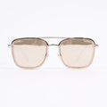 Chanel Metal Pilot Sunglasses Rose Gold Metal Acetate 140