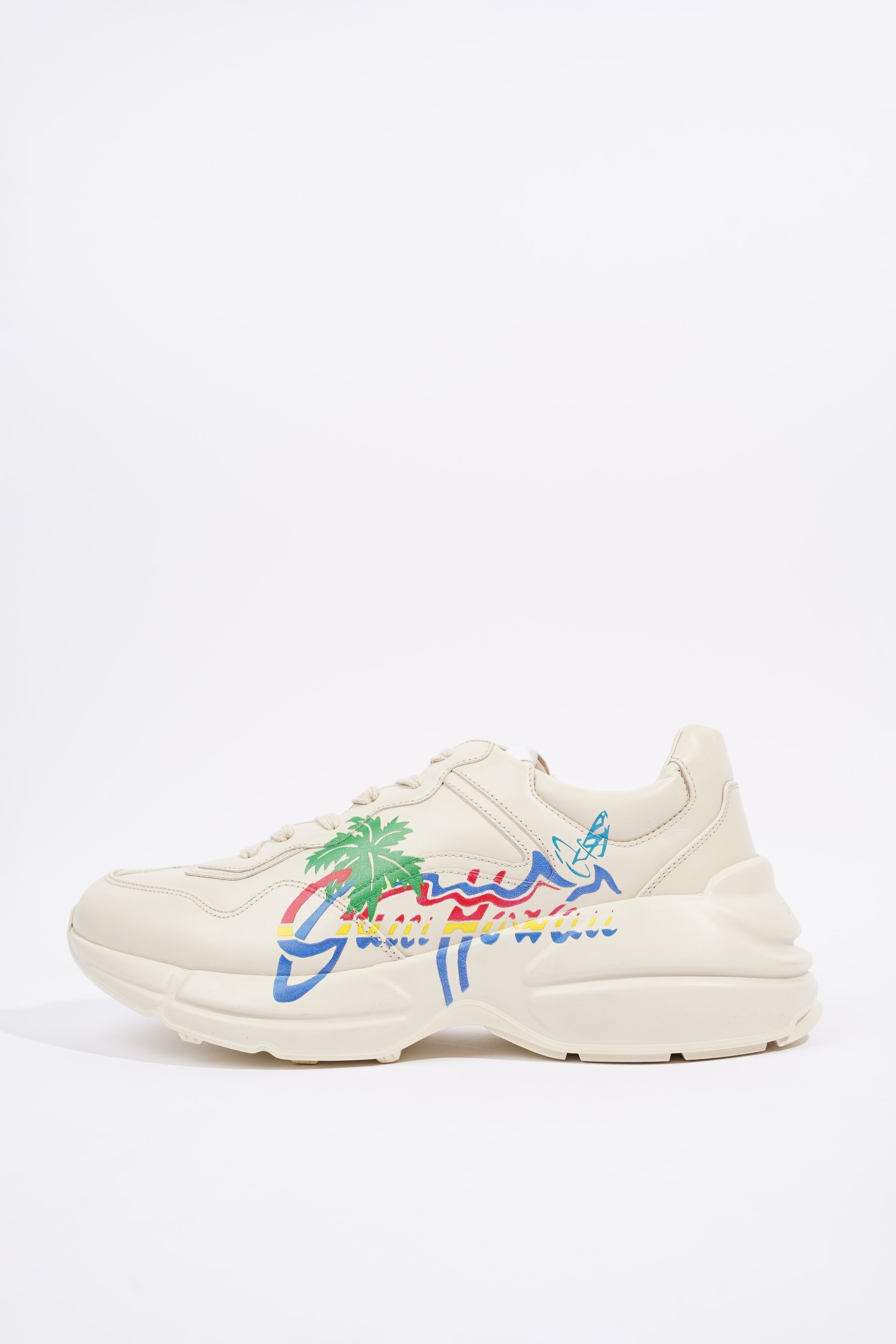 Gucci Mens Rhyton Ivory / Hawaii Print EU 42.5 / UK 8.5