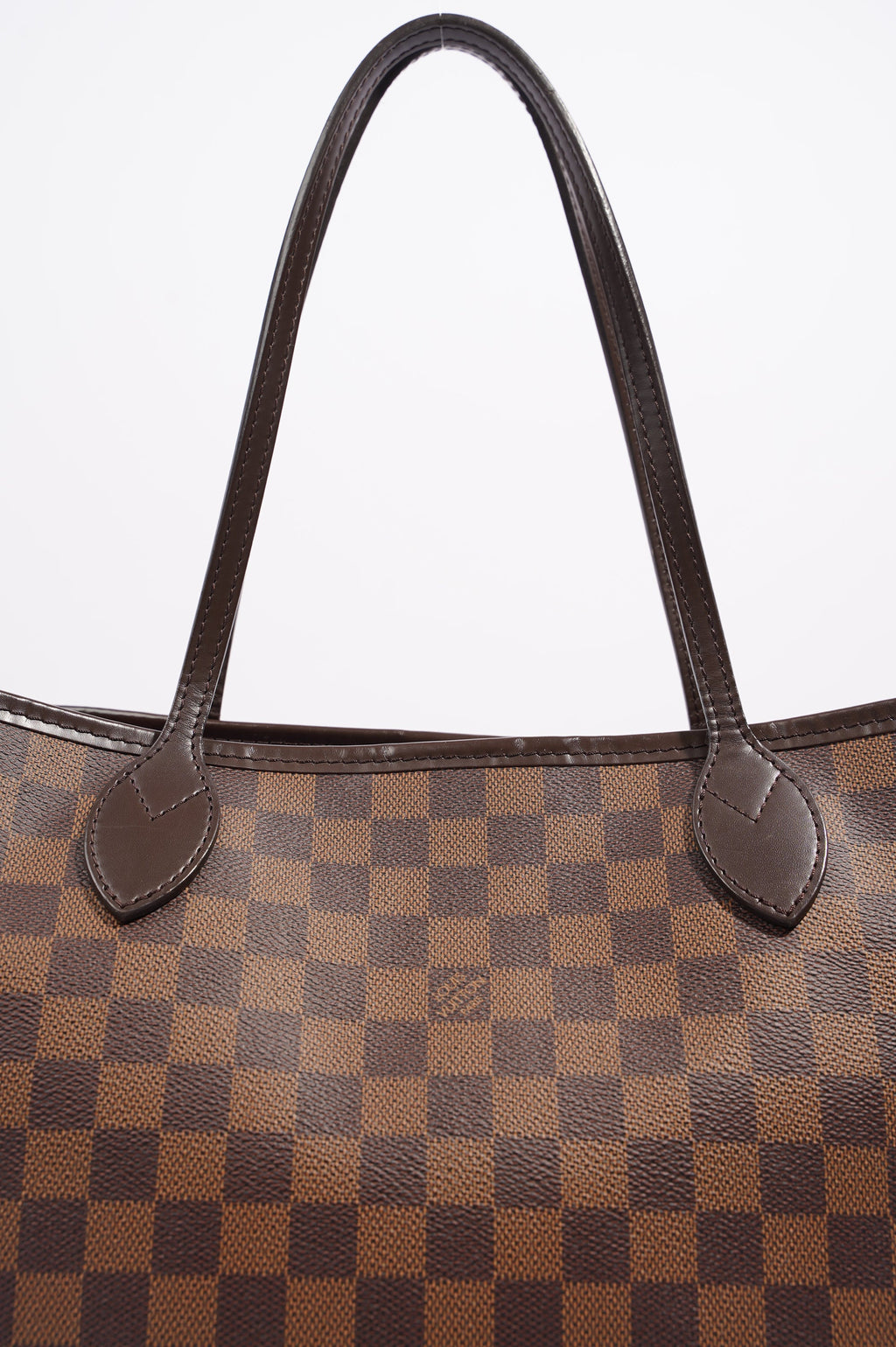 Louis Vuitton Womens Neverfull Bag Damier Ebene Canvas MM