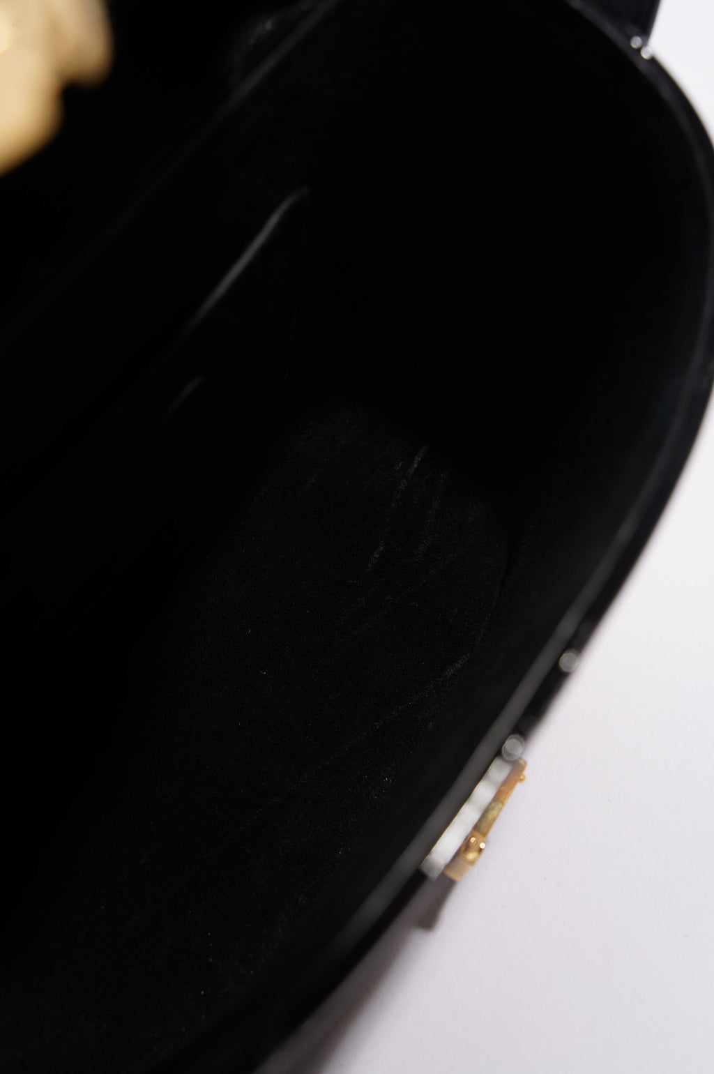 Saint Laurent Womens June Bag Patent Black