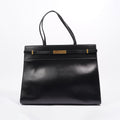 Saint Laurent Womens Manhattan Shopping Bag Black Gold Medium