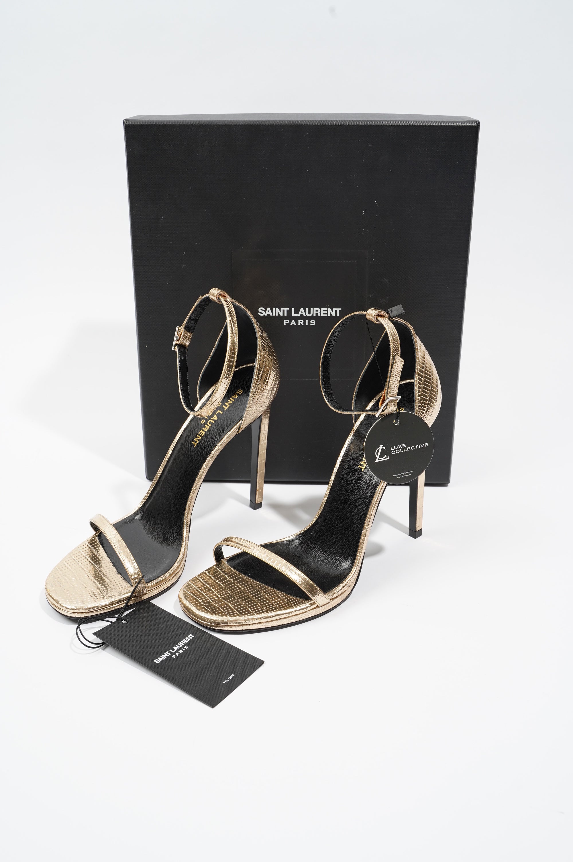 Saint Laurent Womens Jane 105 Gold EU 38 / UK 5