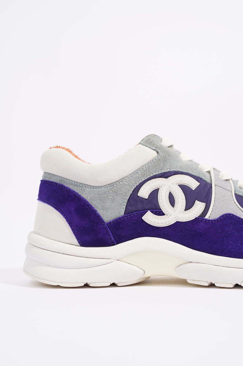 Chanel Womens CC Logo Blue / White EU 38 / UK 5