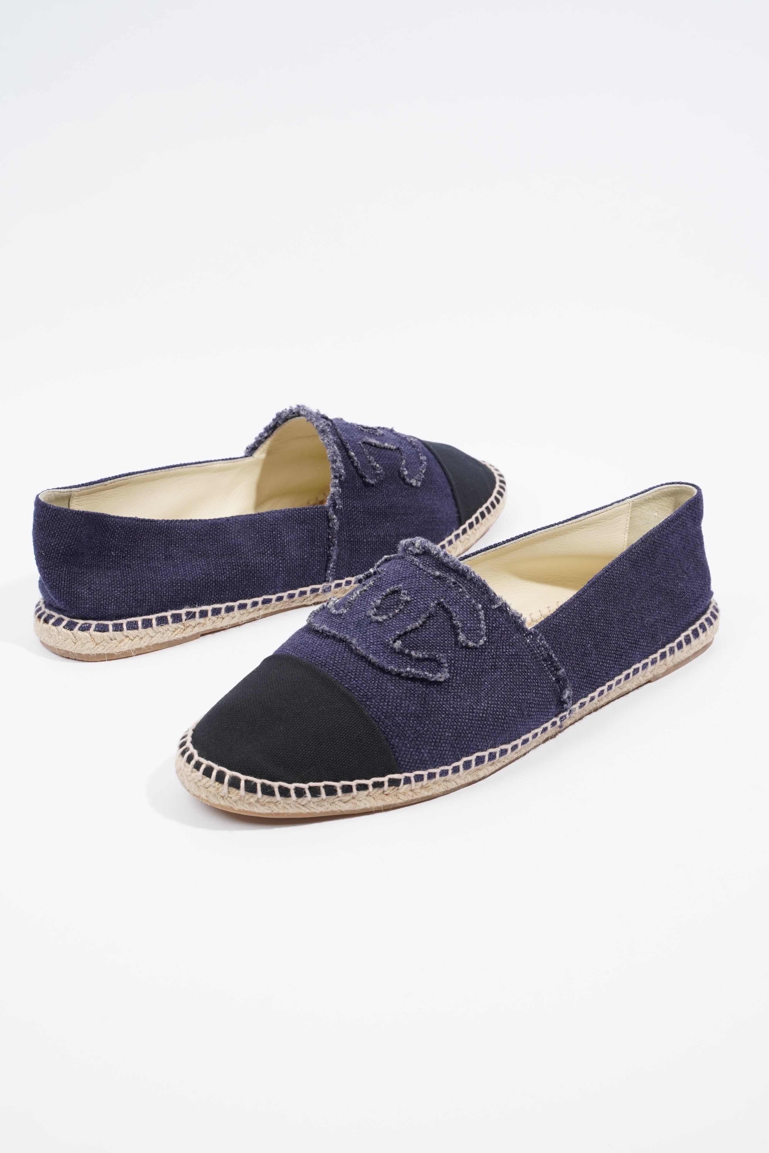 Chanel CC Logo Espadrilles Navy / Black EU 46 / UK 12